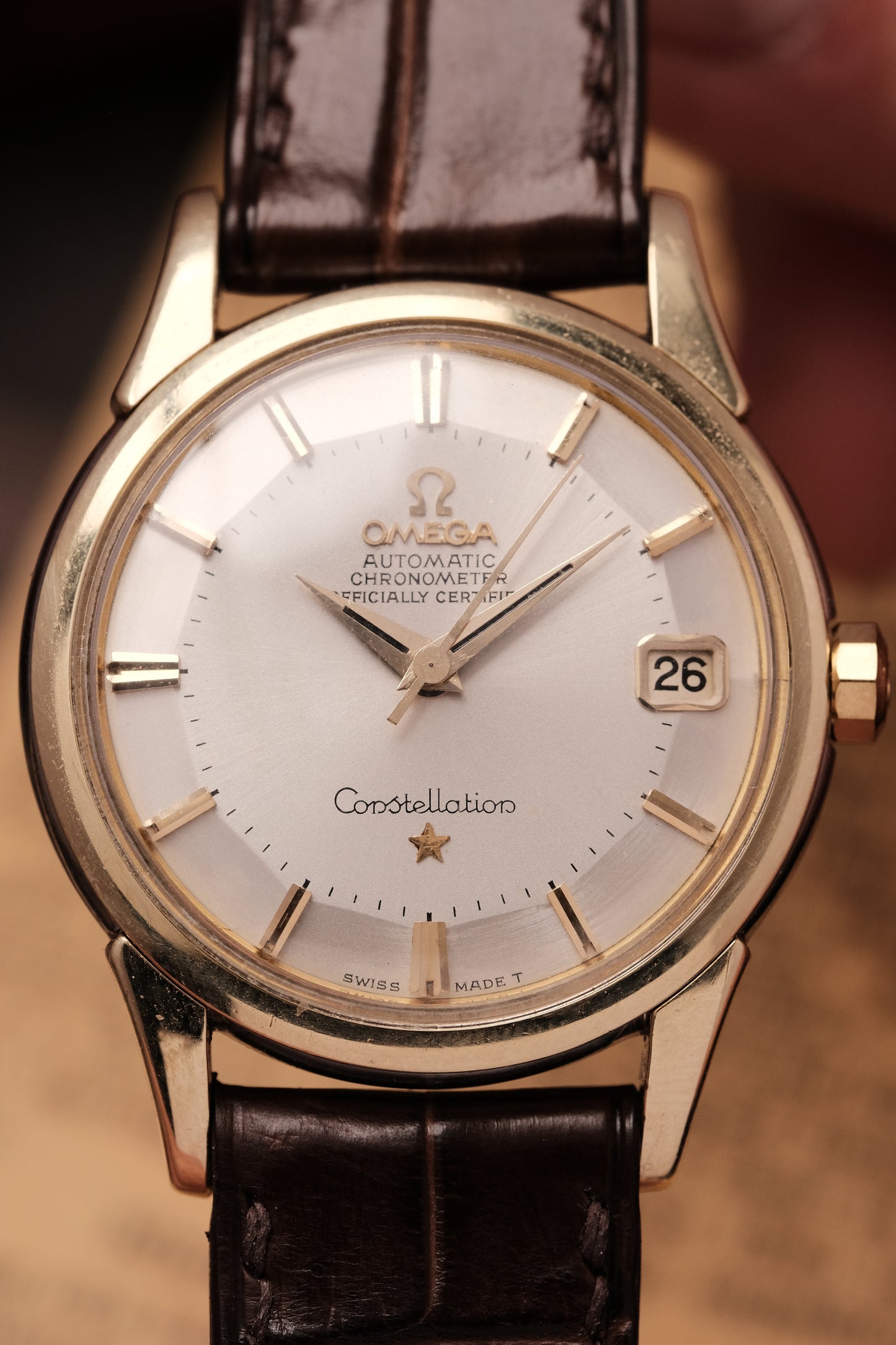 1959 Omega Constellation Pie Pan Gold Capped Dial REF. 14393-8- SC