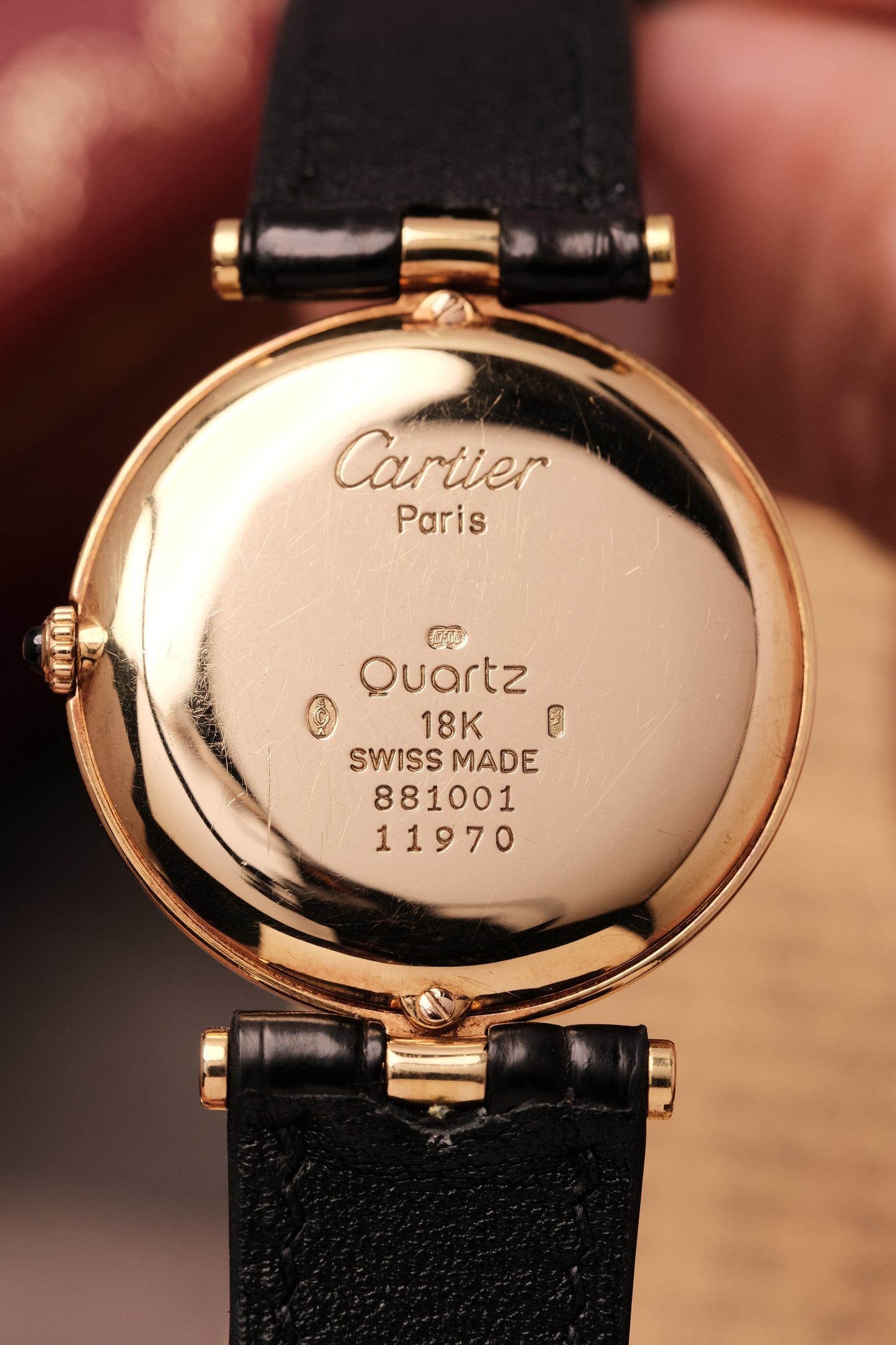Cartier Vendome 881001 Paris Dial 18k Solid Yellow Gold 30mm 1990s
