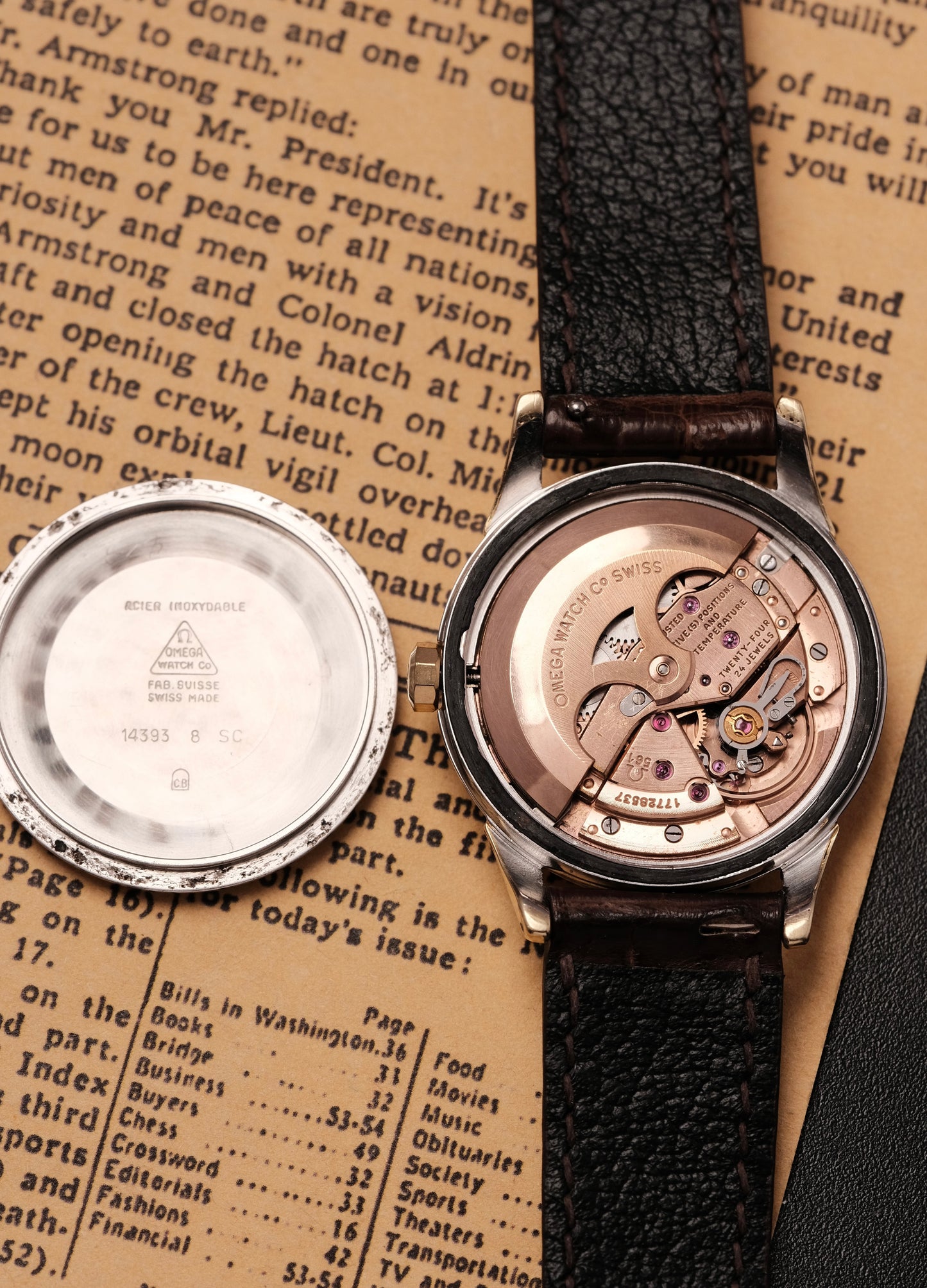 1959 Omega Constellation Pie Pan Gold Capped Dial REF. 14393-8- SC