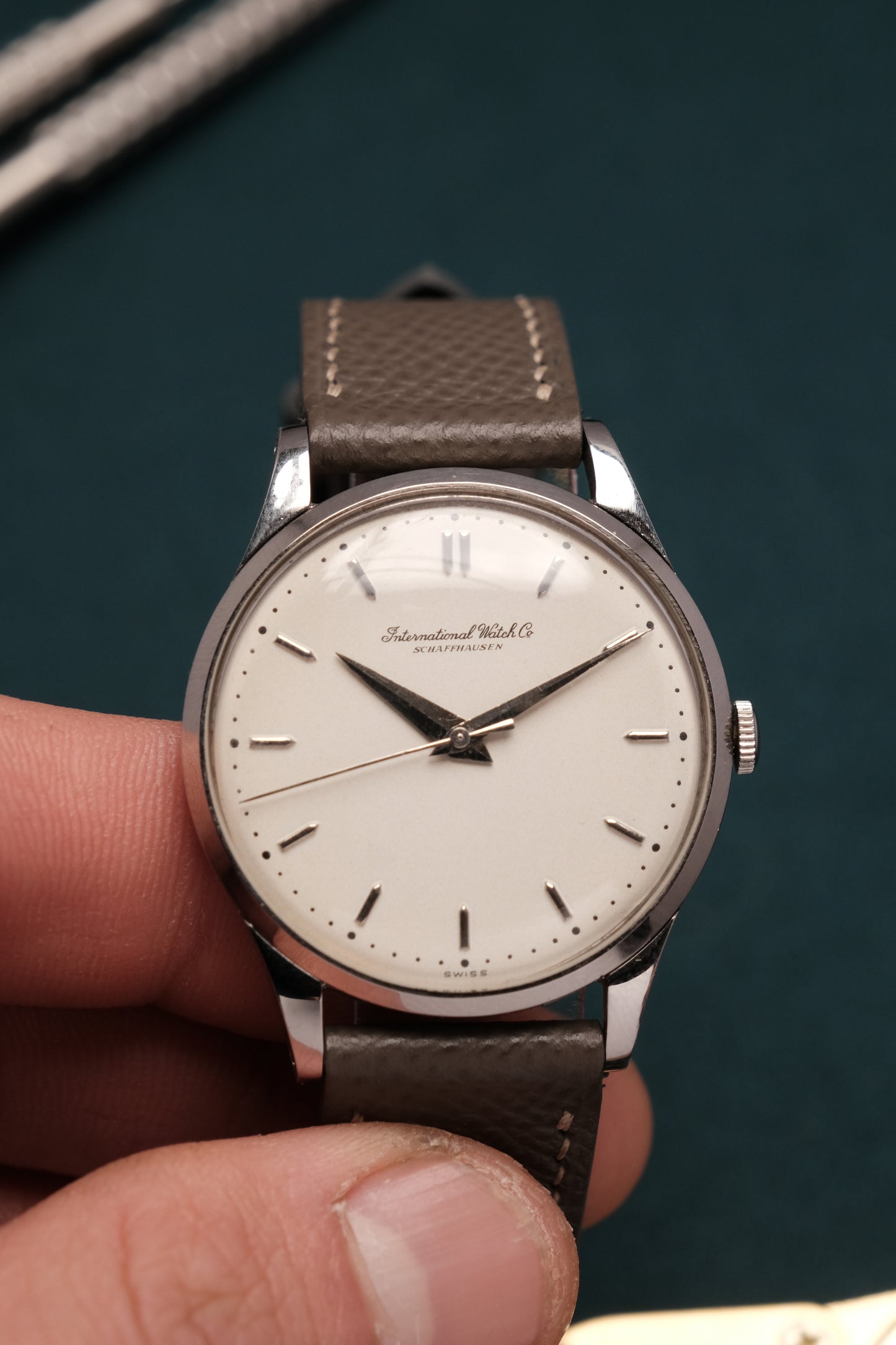 Calatrava IWC SCHAFFHAUSEN Cal.89 White Dial Hand Winding