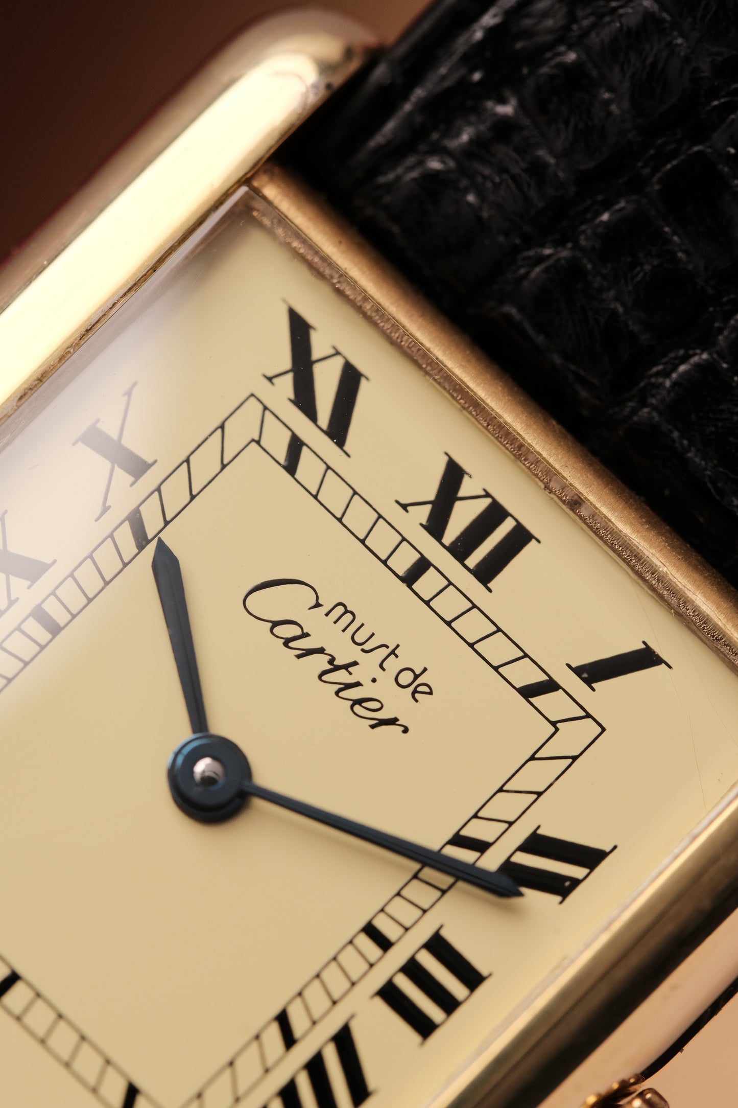 CARTIER MUST DE CARTIER TANK VERMEIL ROMAN DIAL REF. 681006