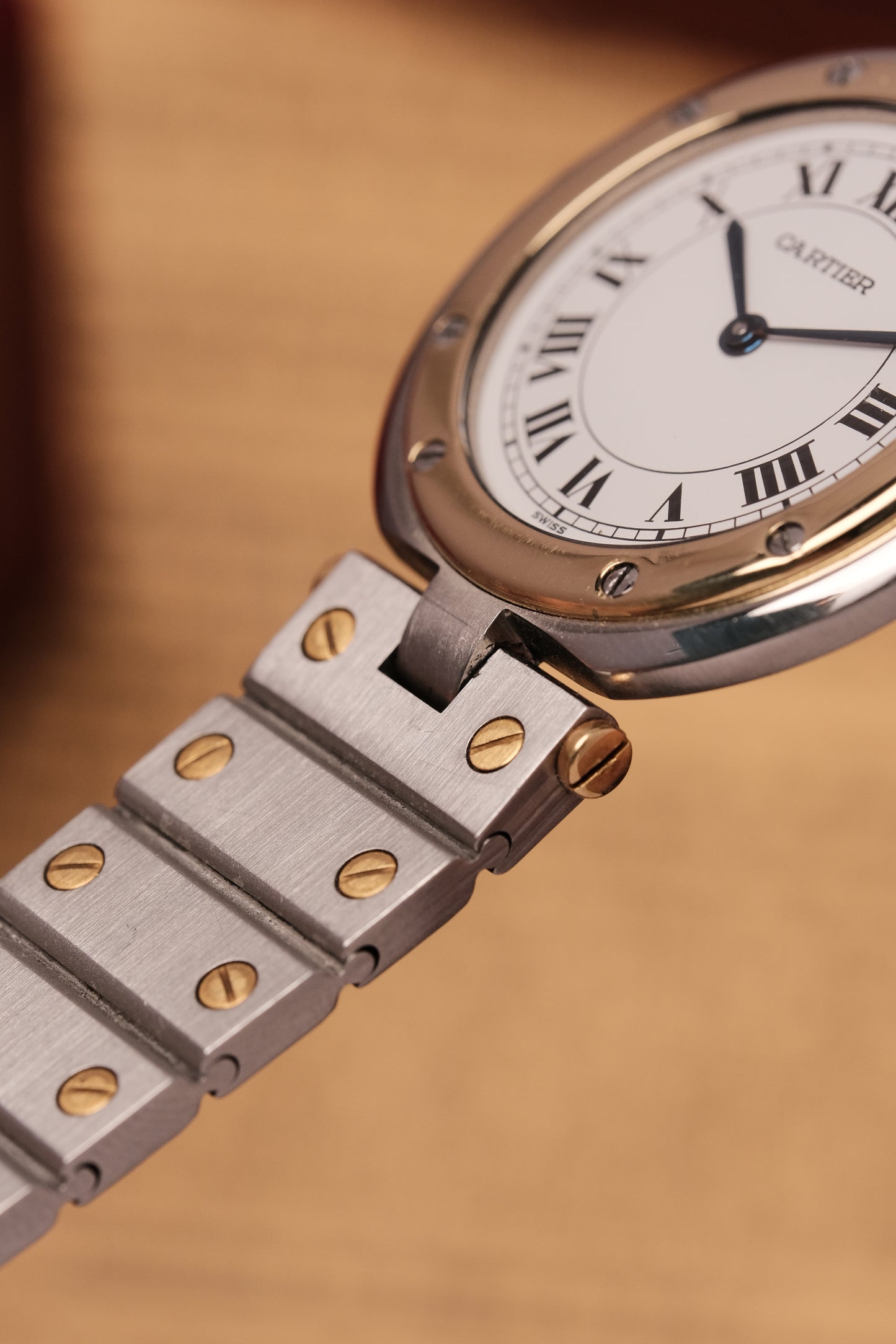 CARTIER SANTOS RONDE VENDOME 8191 18k Gold 33mm Quartz