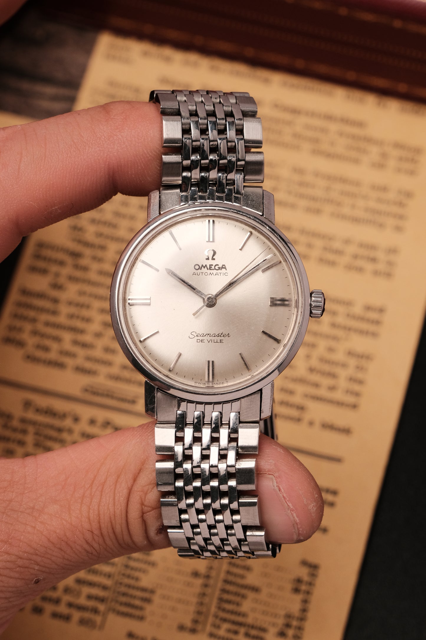 1964 Vintage Omega Seamaster De Ville Automatic Deep White Dial 165.020
