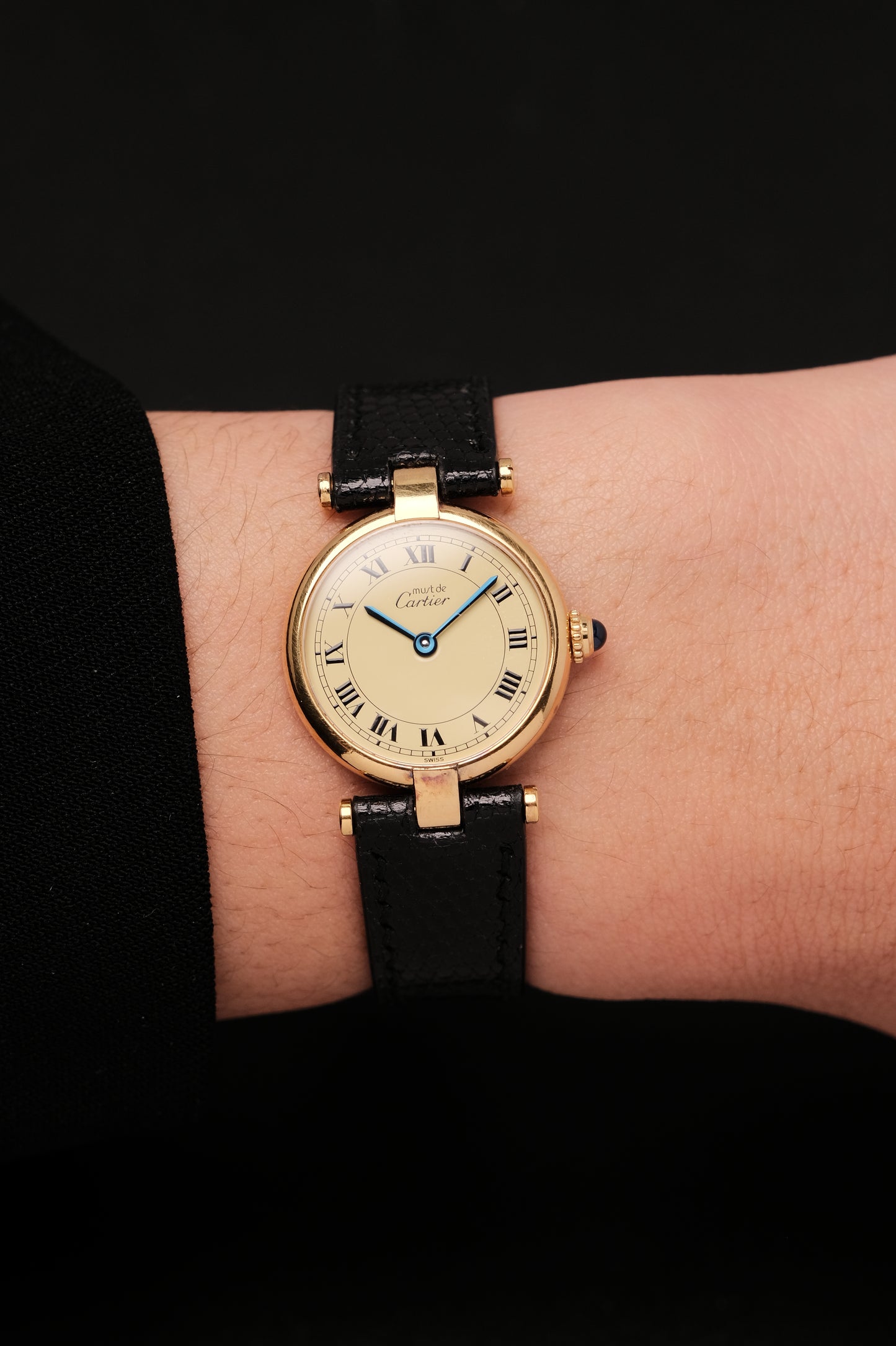 Ladies Cartier Must Vendome Vermeil 590004 ARGENT 925 Gold Plated 24MM