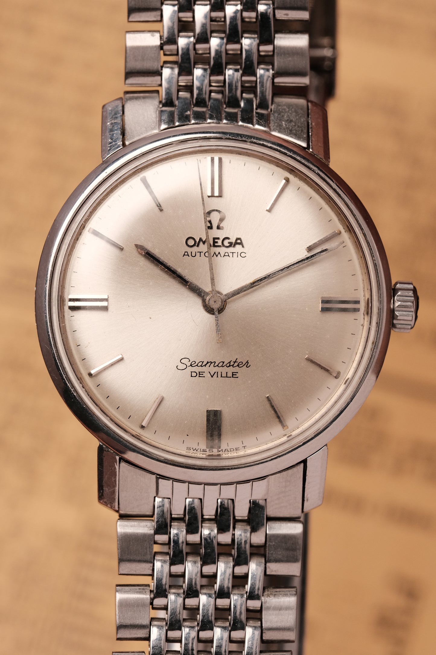1964 Vintage Omega Seamaster De Ville Automatic Deep White Dial 165.020