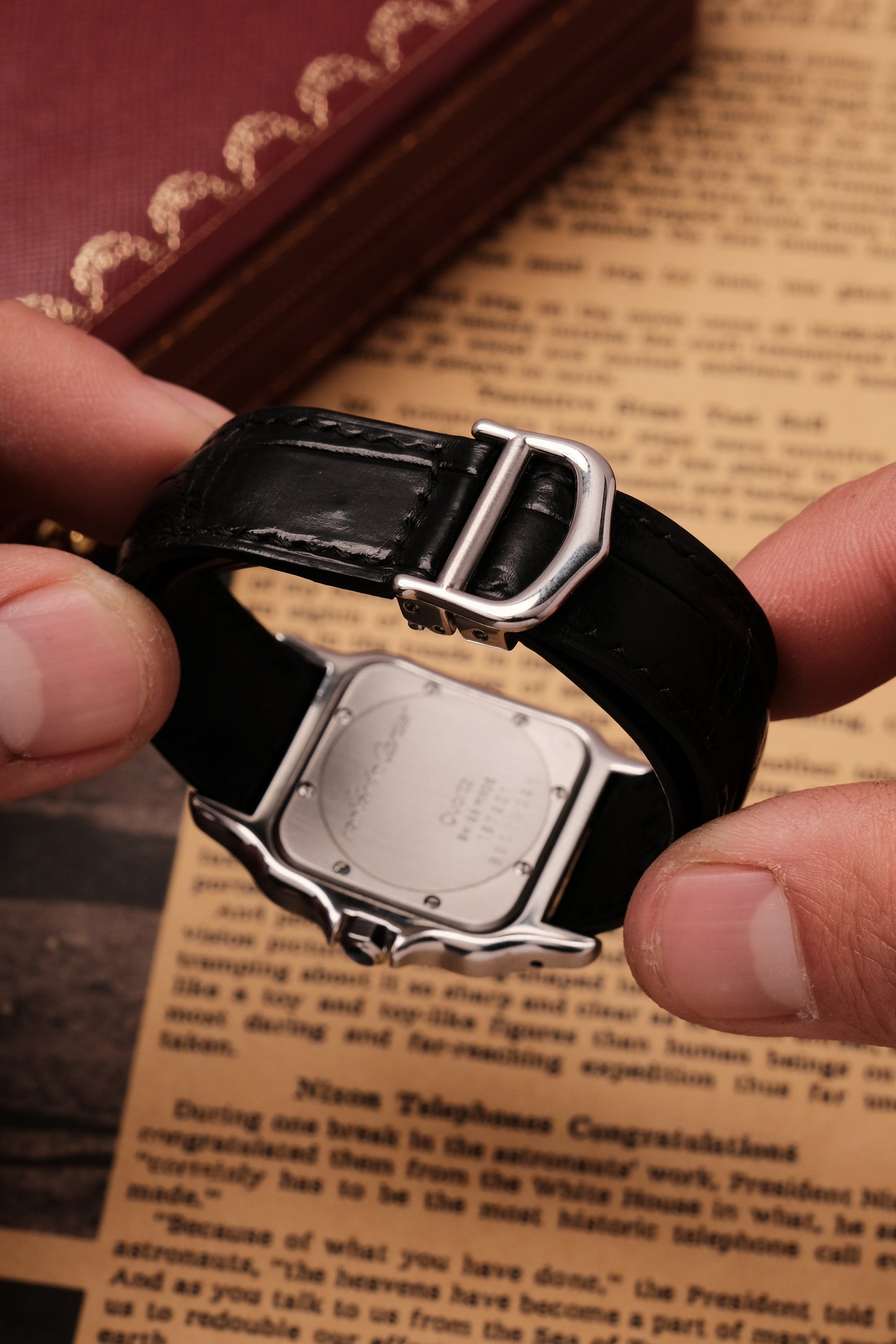 Cartier Santos Galbée Ref.187901 29x41mm Soft Curved Case