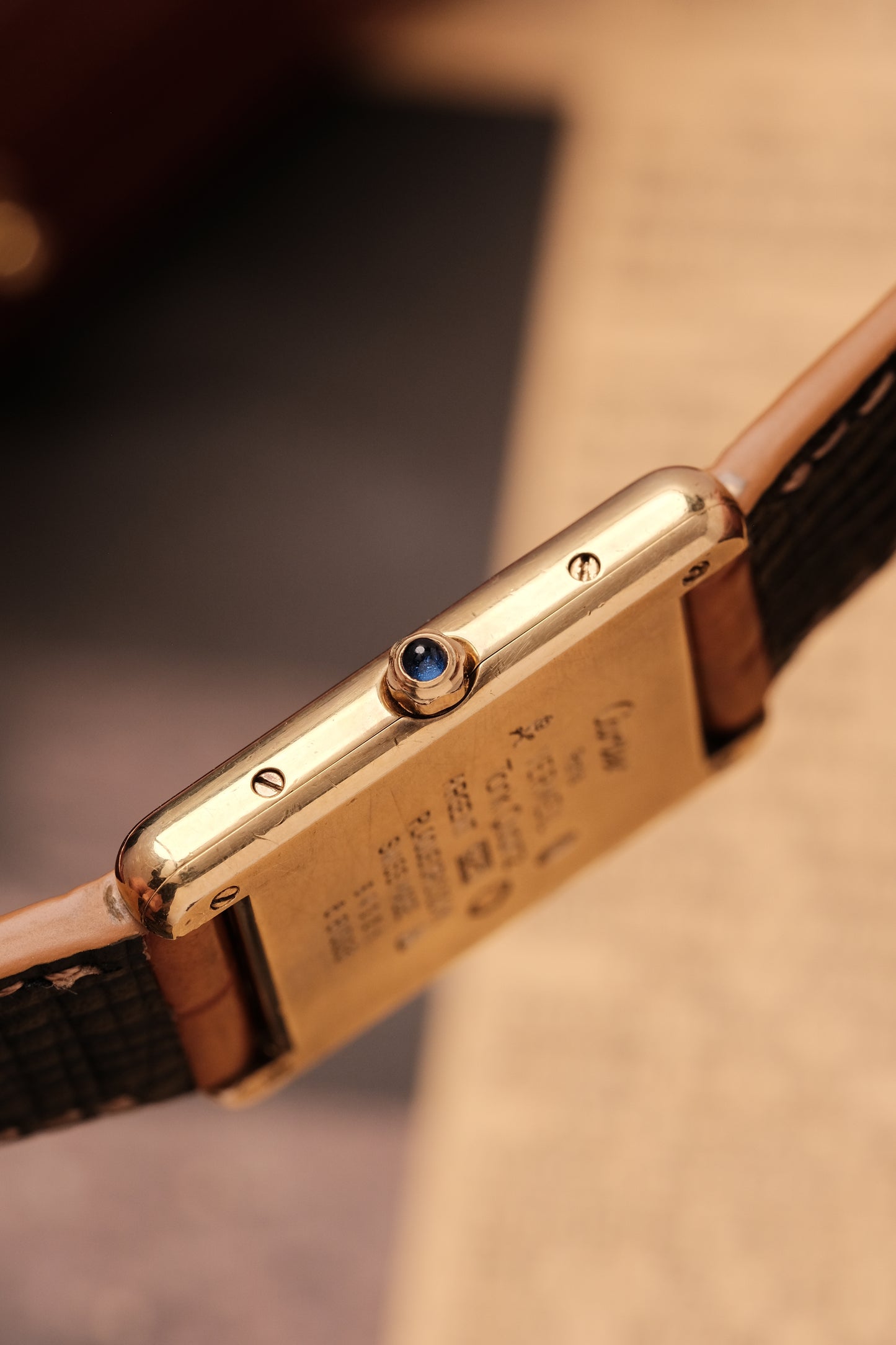 CARTIER MUST DE CARTIER TANK VERMEIL ROMAN DIAL REF. 64221