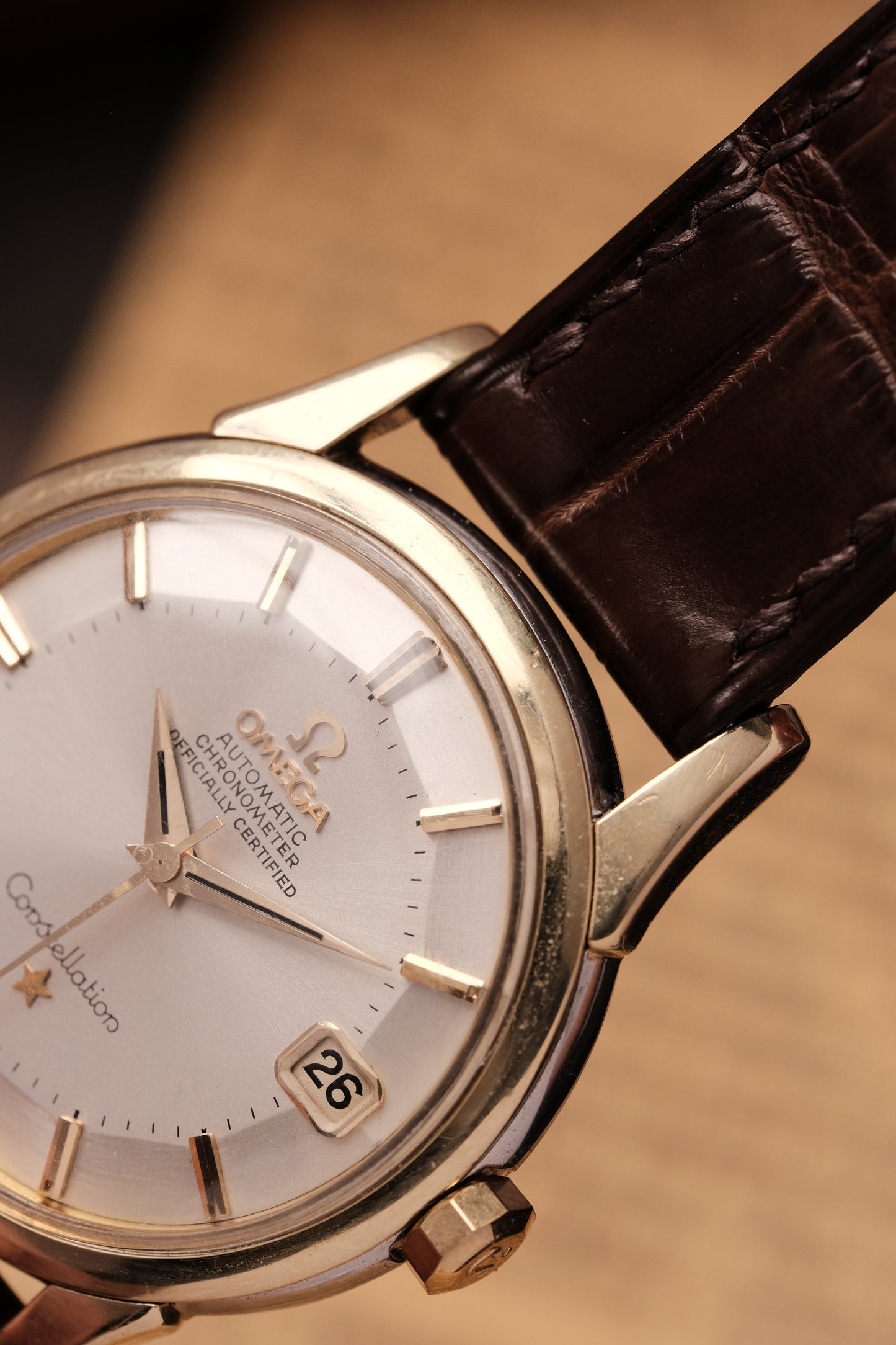 1959 Omega Constellation Pie Pan Gold Capped Dial REF. 14393-8- SC