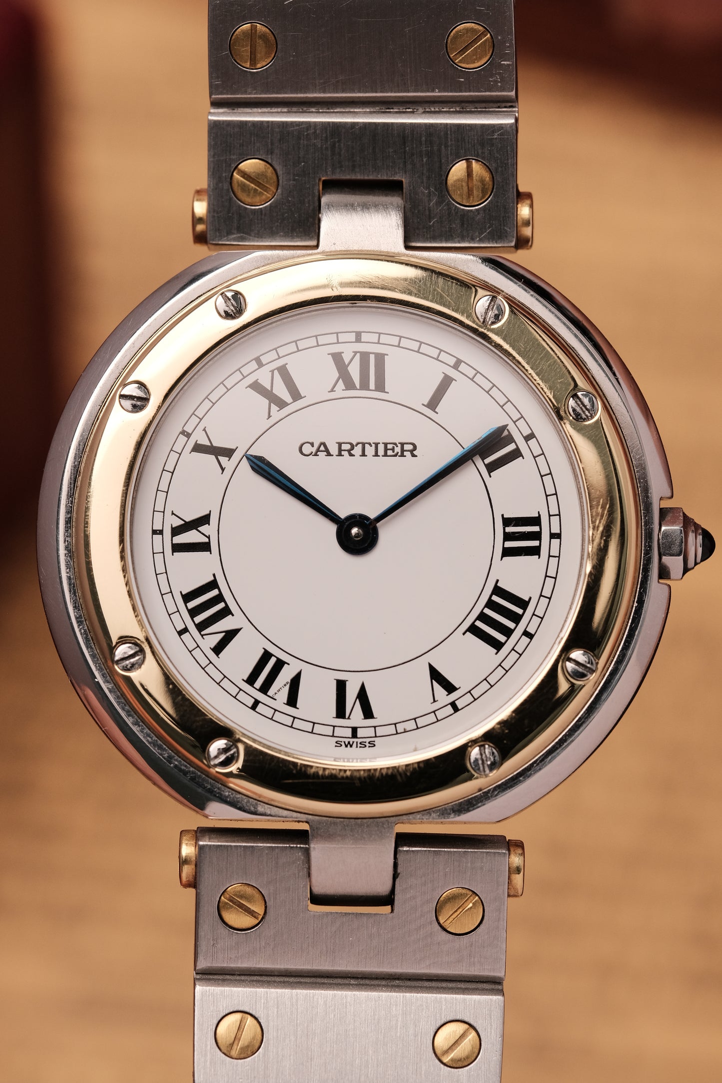 CARTIER SANTOS RONDE VENDOME 8191 18k Gold 33mm Quartz