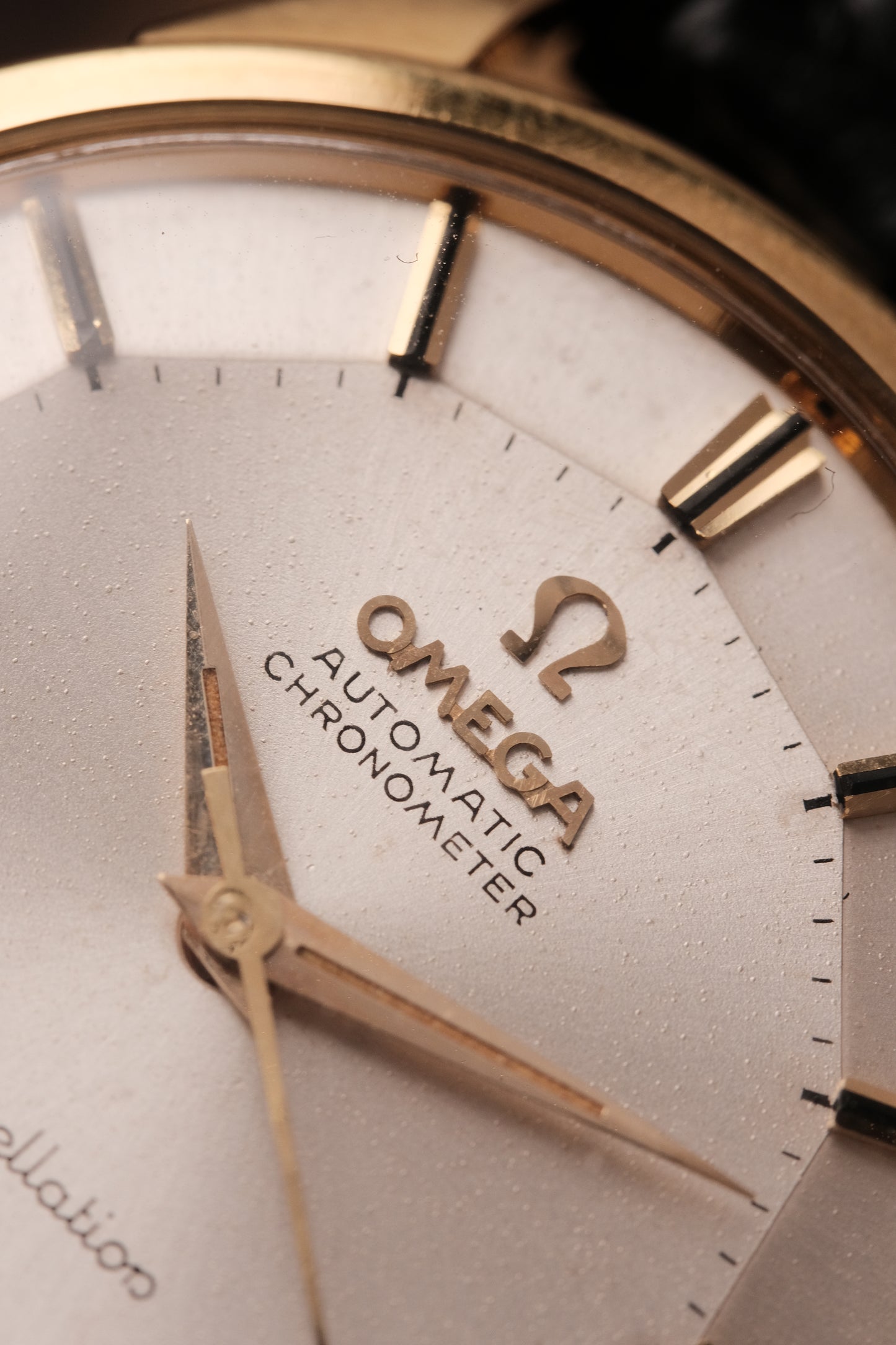 1962 18k Solid Gold 167.005 OMEGA CONSTELLATION PIE PAN DOG LEG White Dial AUTOMATIC CHRONOMETER