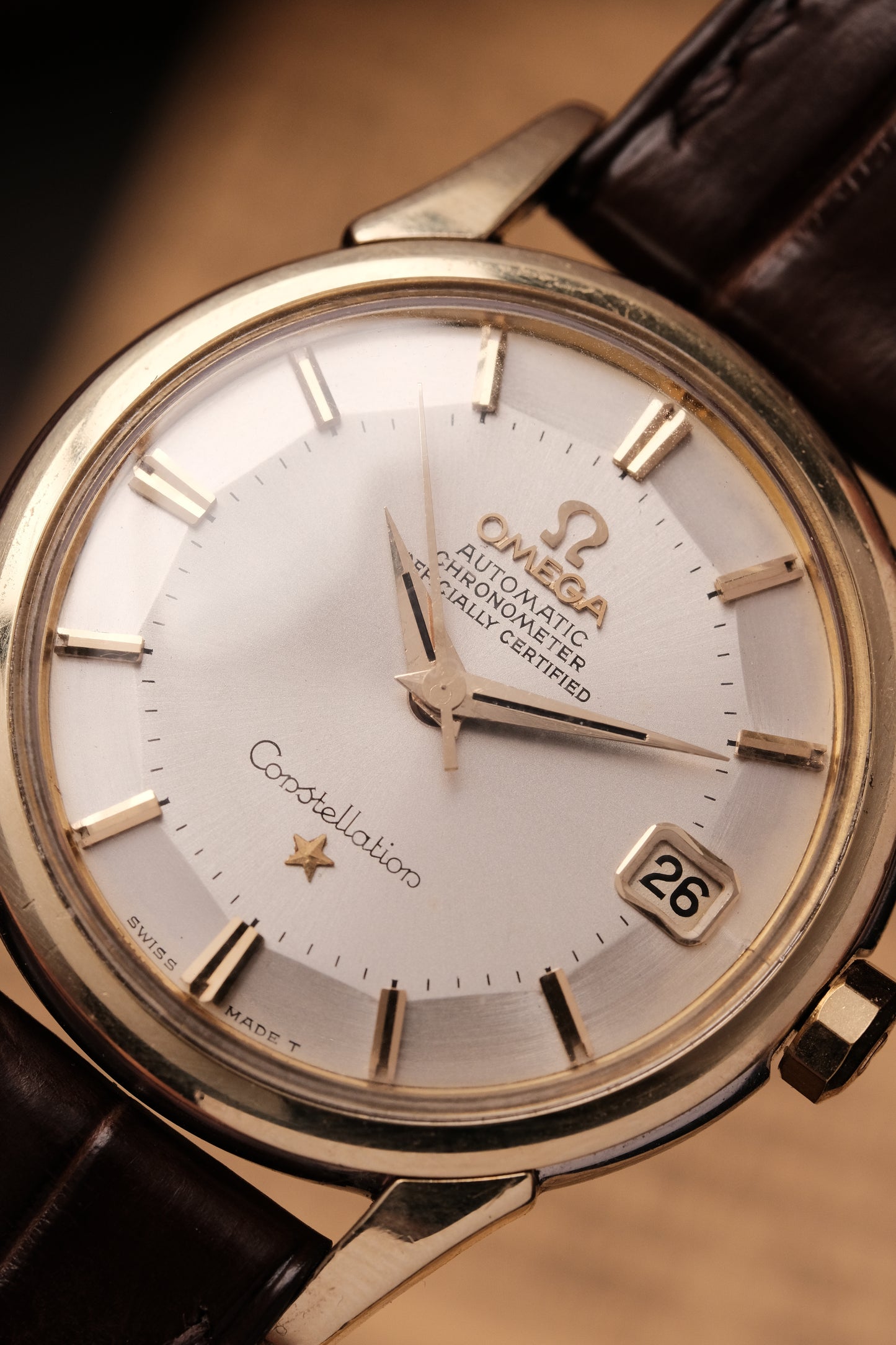 1959 Omega Constellation Pie Pan Gold Capped Dial REF. 14393-8- SC