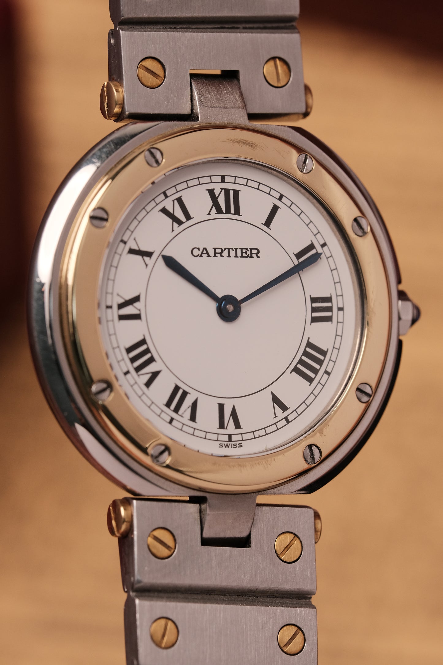 CARTIER SANTOS RONDE VENDOME 8191 18k Gold 33mm Quartz