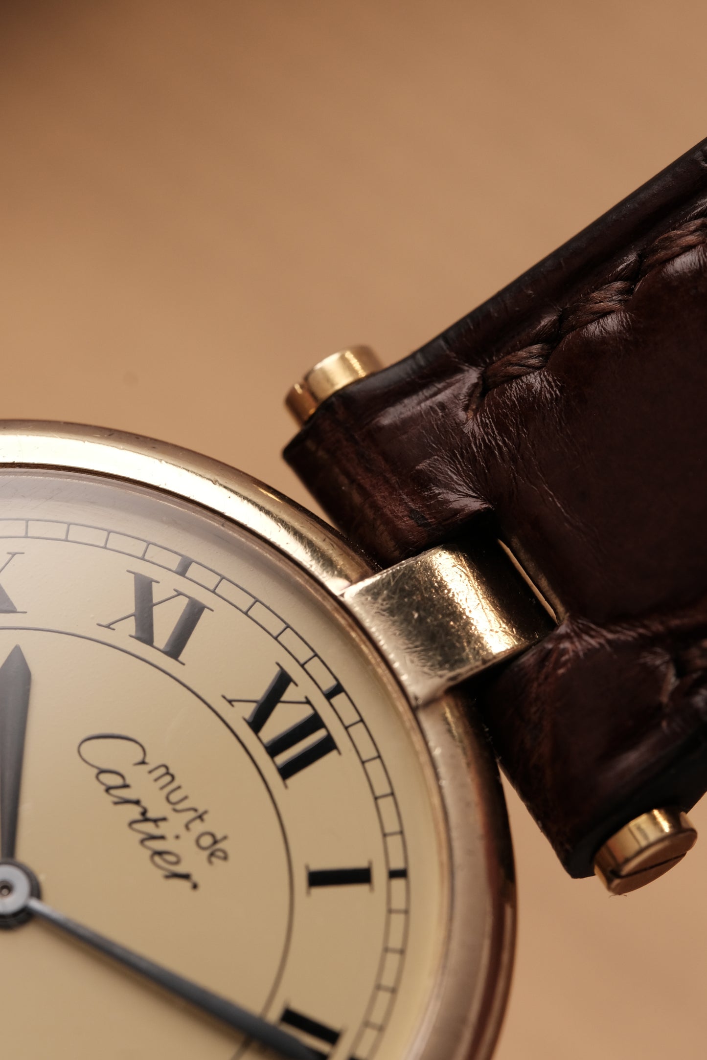 1990's Cartier Must Vendome LM Vermeil Quartz Gold Plated 30mm