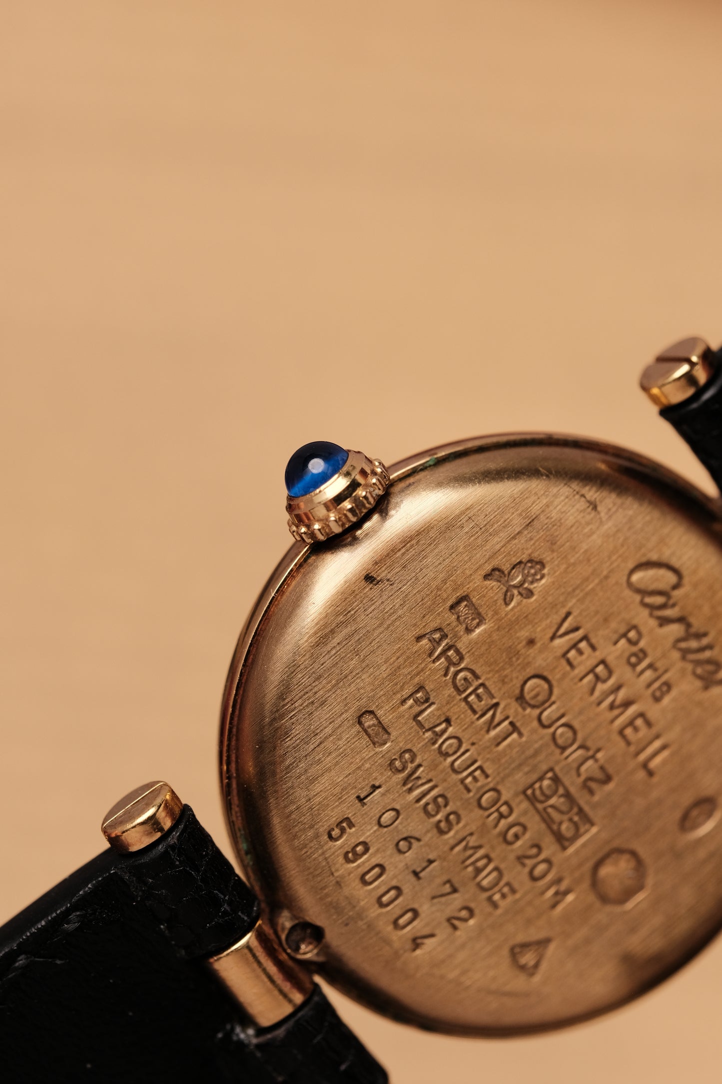 Ladies Cartier Must Vendome Vermeil 590004 ARGENT 925 Gold Plated 24MM