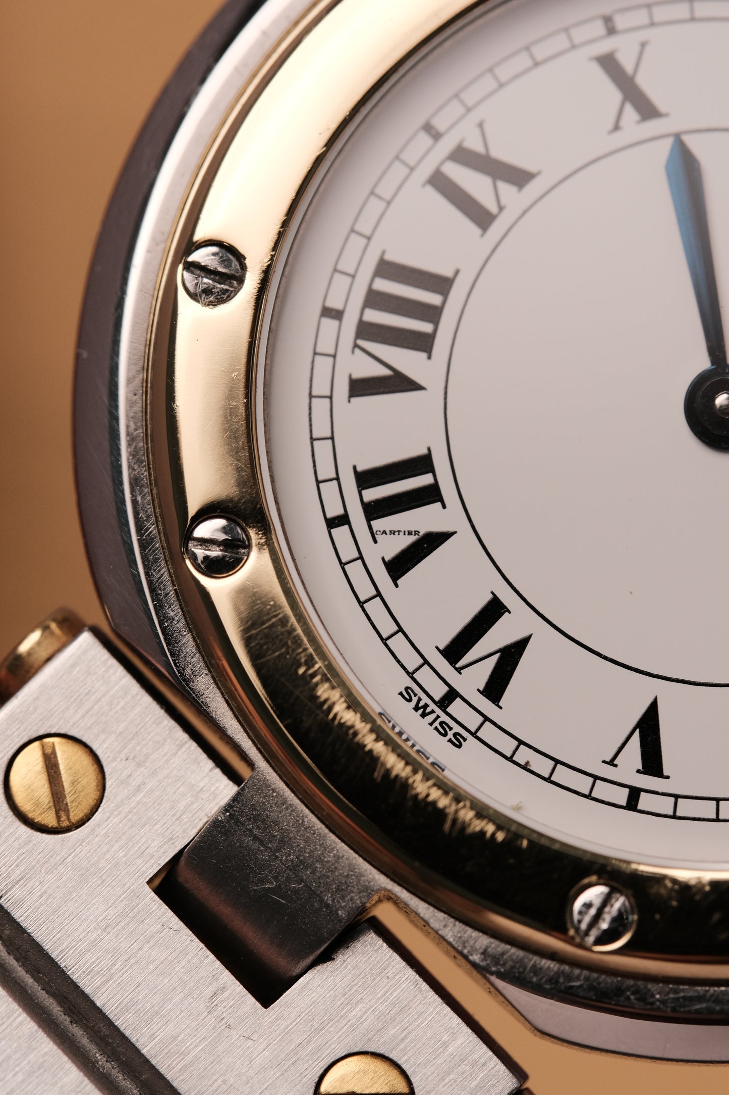 CARTIER SANTOS RONDE VENDOME 8191 18k Gold 33mm Quartz