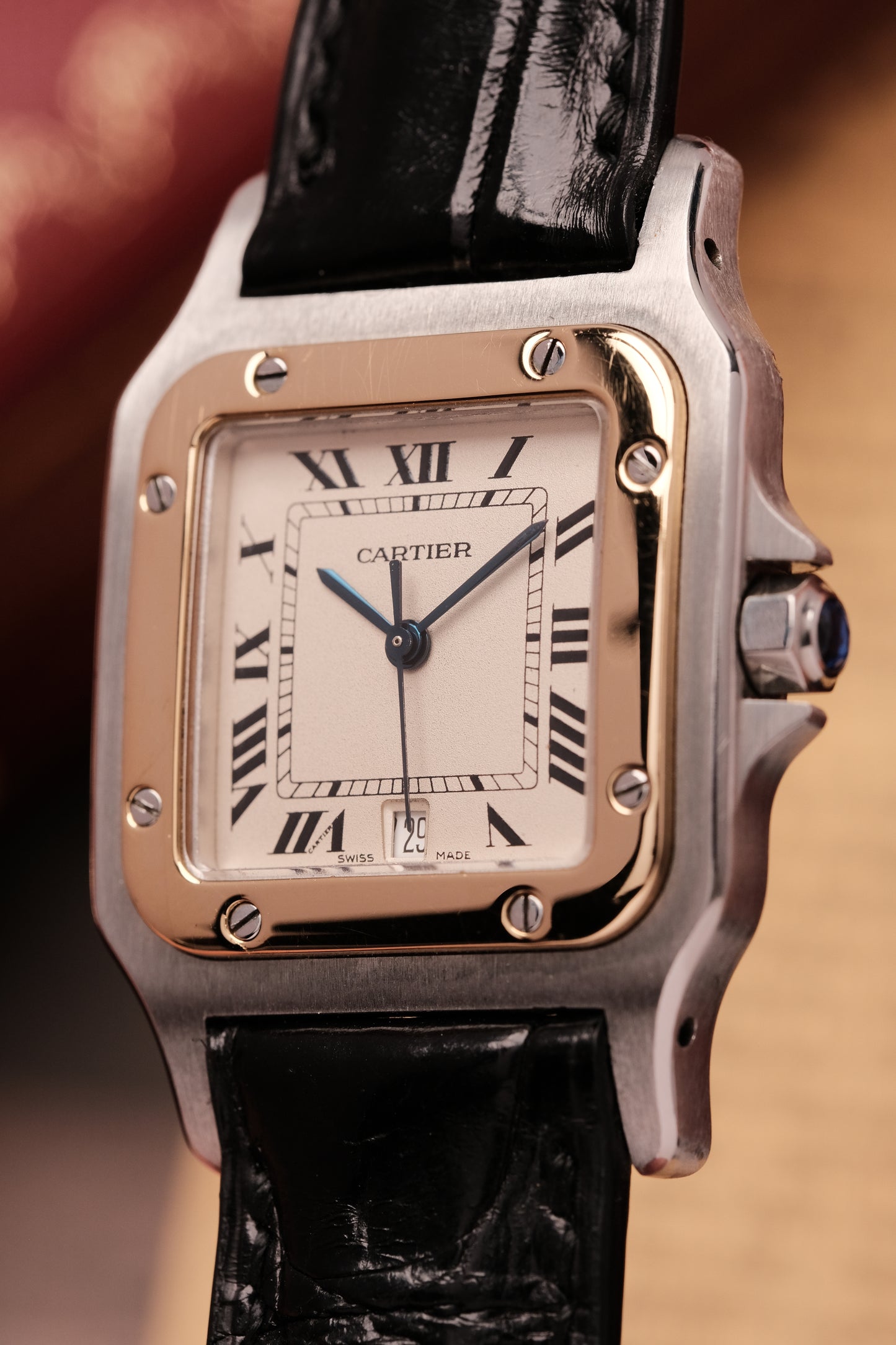 Cartier Santos Galbée Ref.187901 29x41mm Soft Curved Case