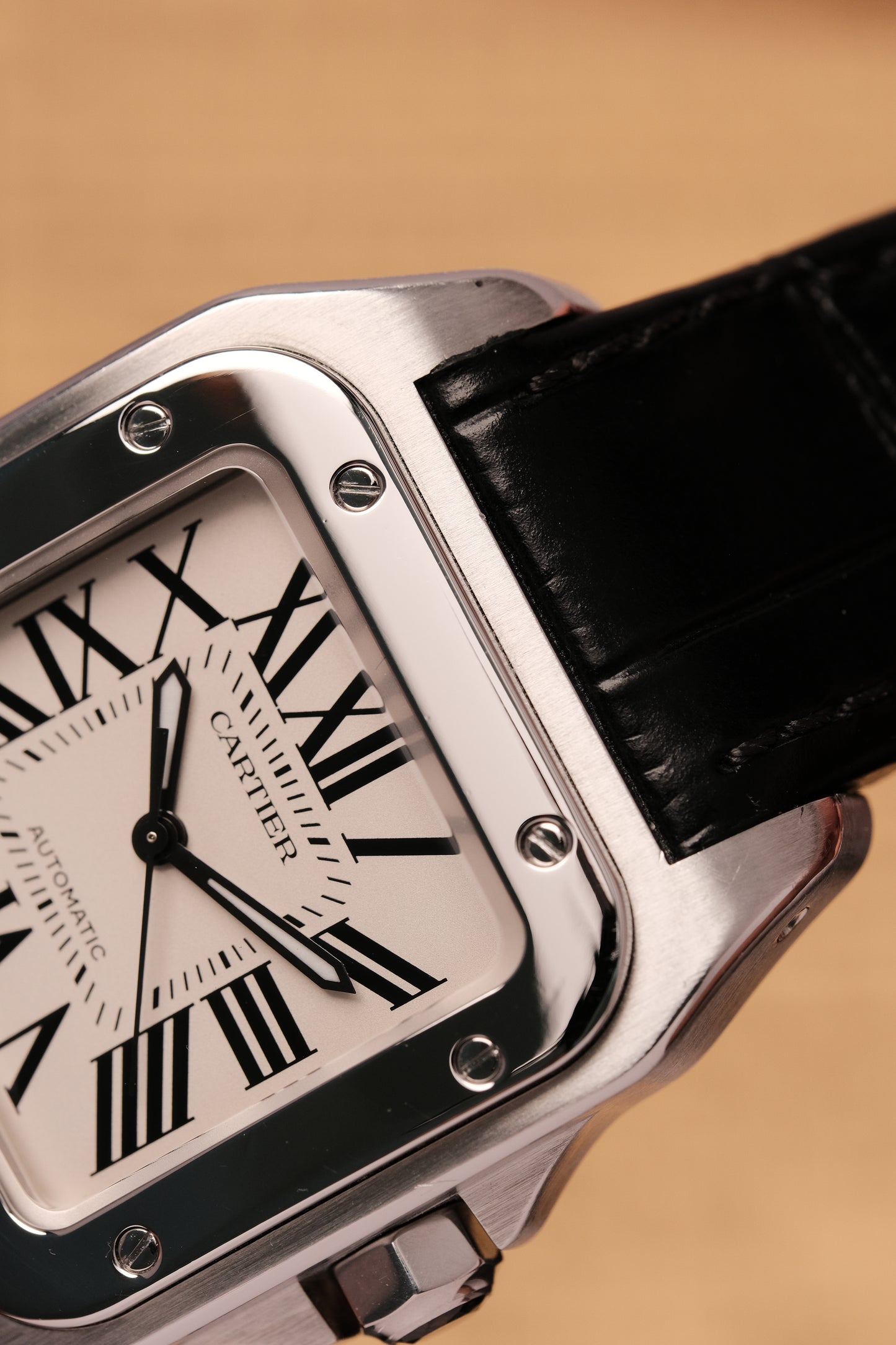 (Full set) Cartier Santos 100 W20126X8 2878 MM White 33mm Automatic Watch