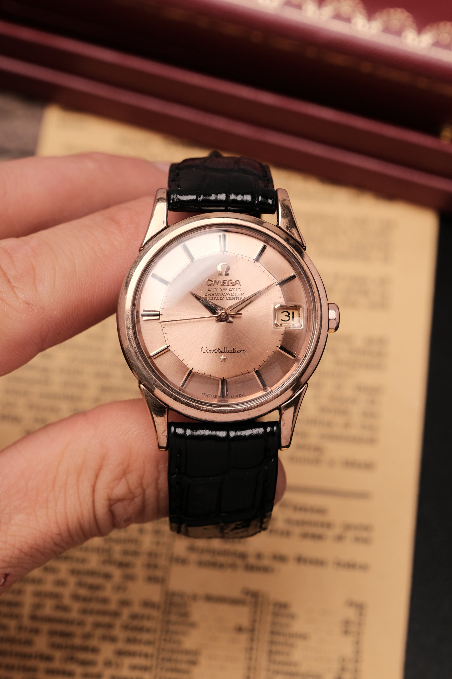 OMEGA CONSTELLATION PIE PAN Salmon Dial Rose Gold AUTOMATIC CHRONOMETER REF. 2943 3 SC