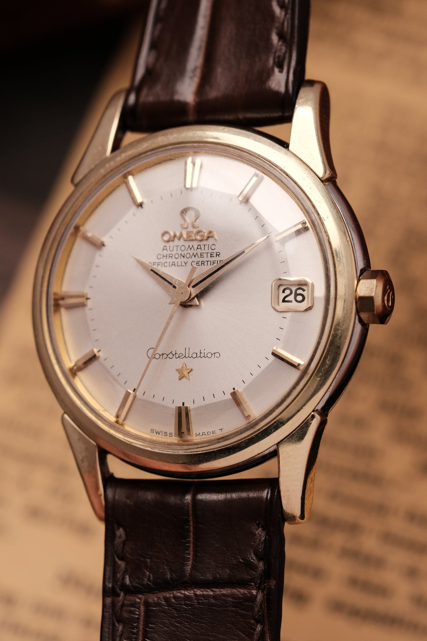 1959 Omega Constellation Pie Pan Gold Capped Dial REF. 14393-8- SC