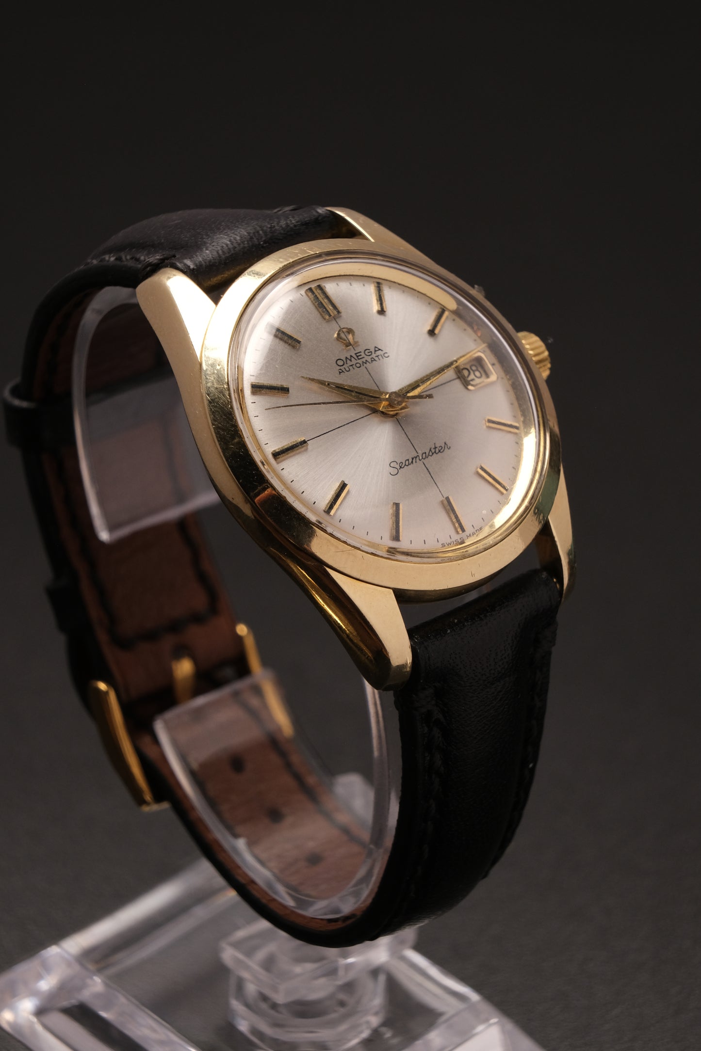 Vintage Omega Seamaster Automatic Gold Capped Cross hair dial 1960's