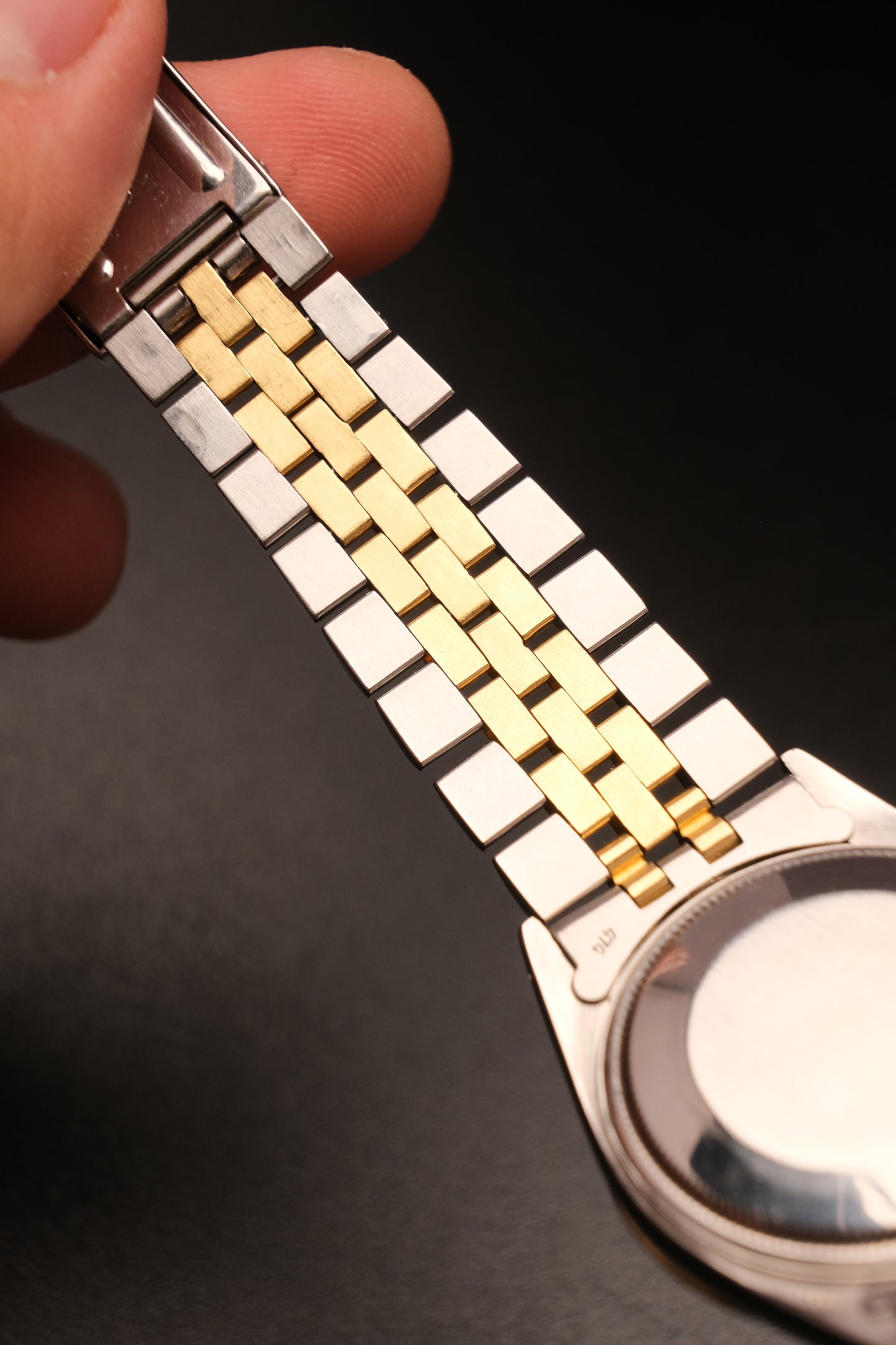 Vintage Rolex Date 34mm 15053 Two Tone Steel 18K Yellow Gold Black Jubilee 1984