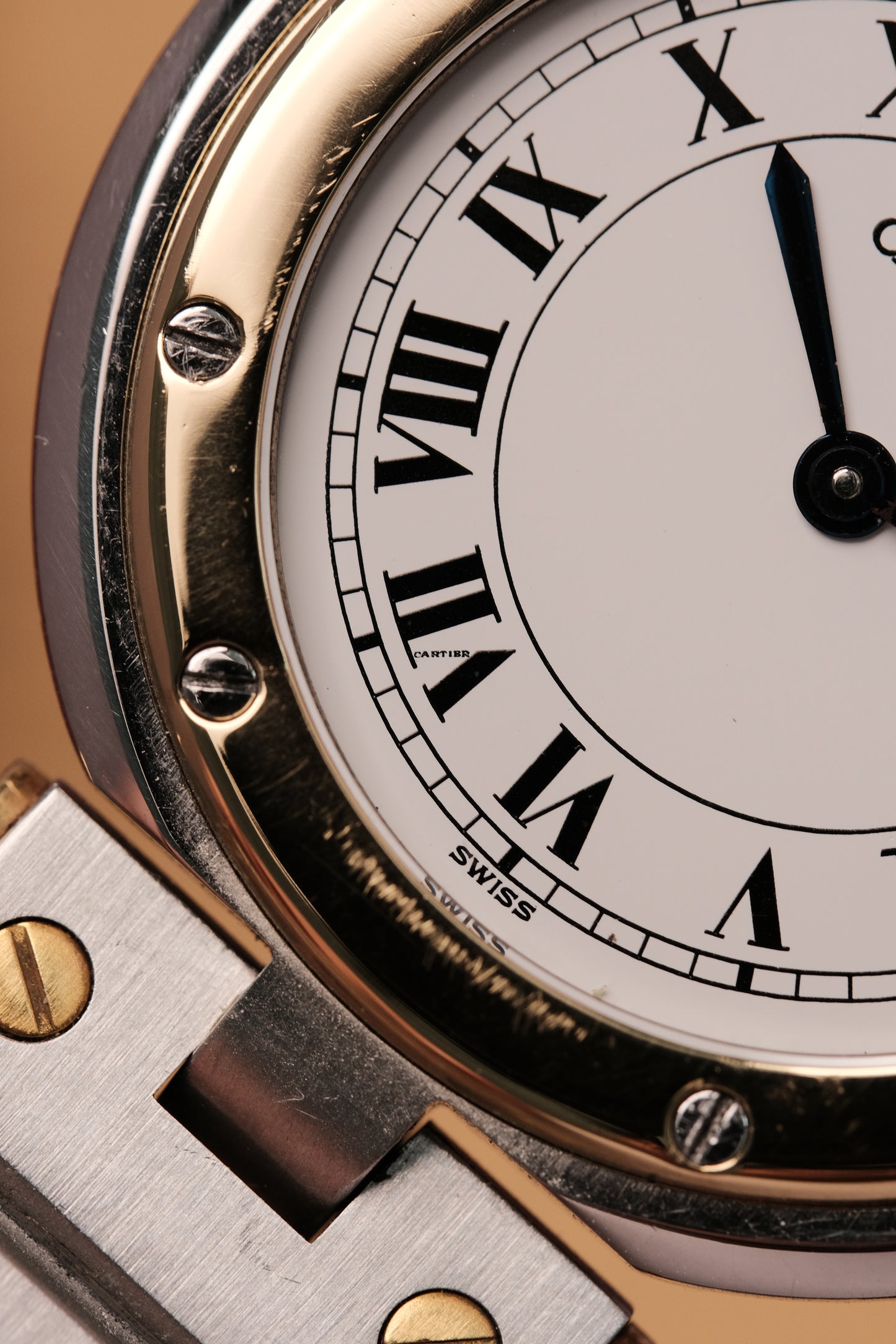 CARTIER SANTOS RONDE VENDOME 8191 18k Gold 33mm Quartz