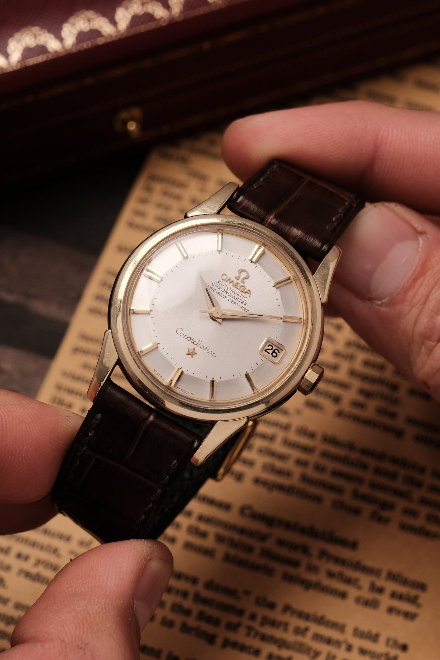 1959 Omega Constellation Pie Pan Gold Capped Dial REF. 14393-8- SC