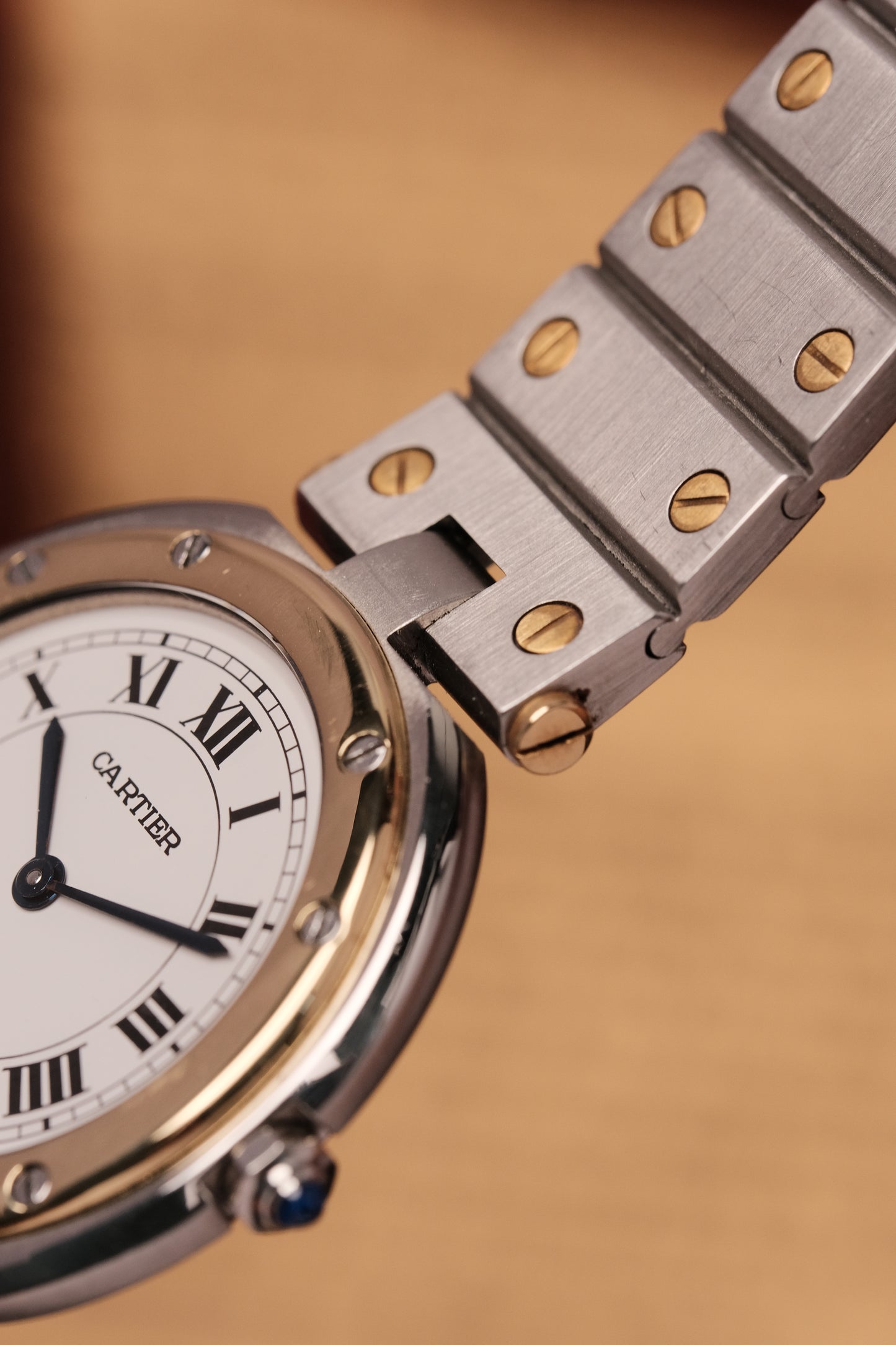 CARTIER SANTOS RONDE VENDOME 8191 18k Gold 33mm Quartz