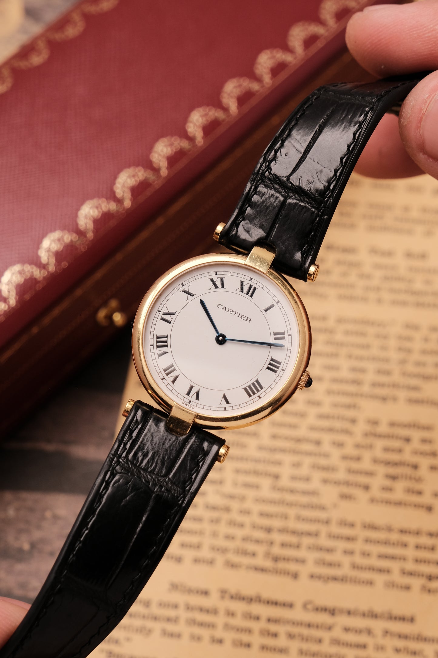 Cartier Vendome 881001 Paris Dial 18k Solid Yellow Gold 30mm 1990s