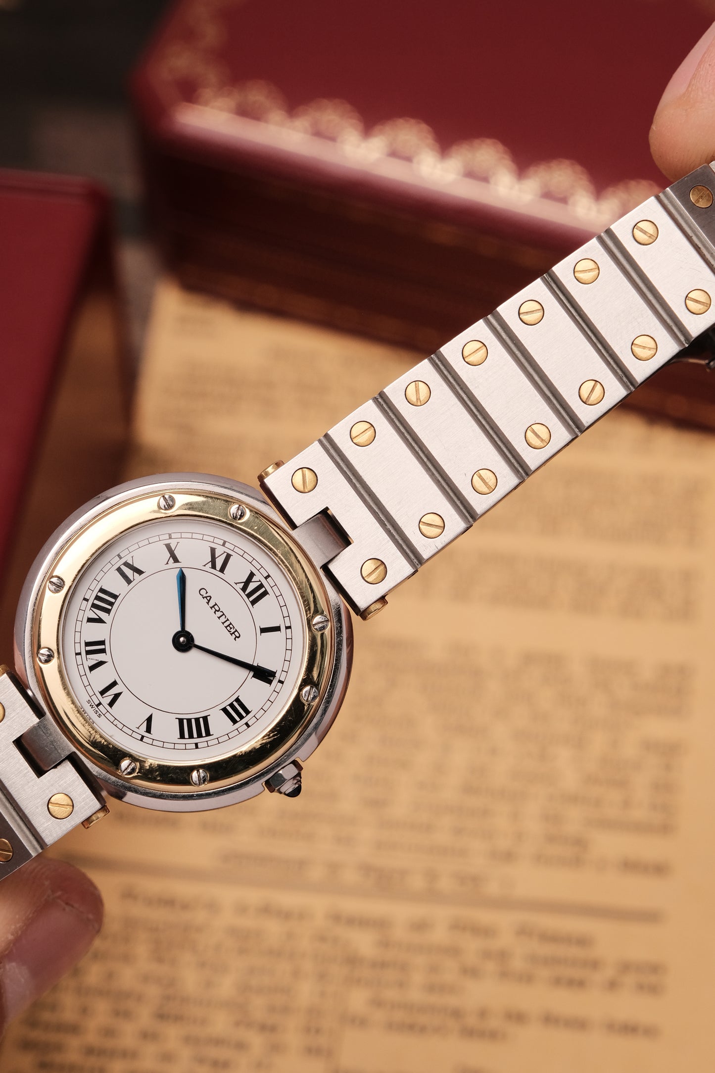 CARTIER SANTOS RONDE VENDOME 8191 18k Gold 33mm Quartz