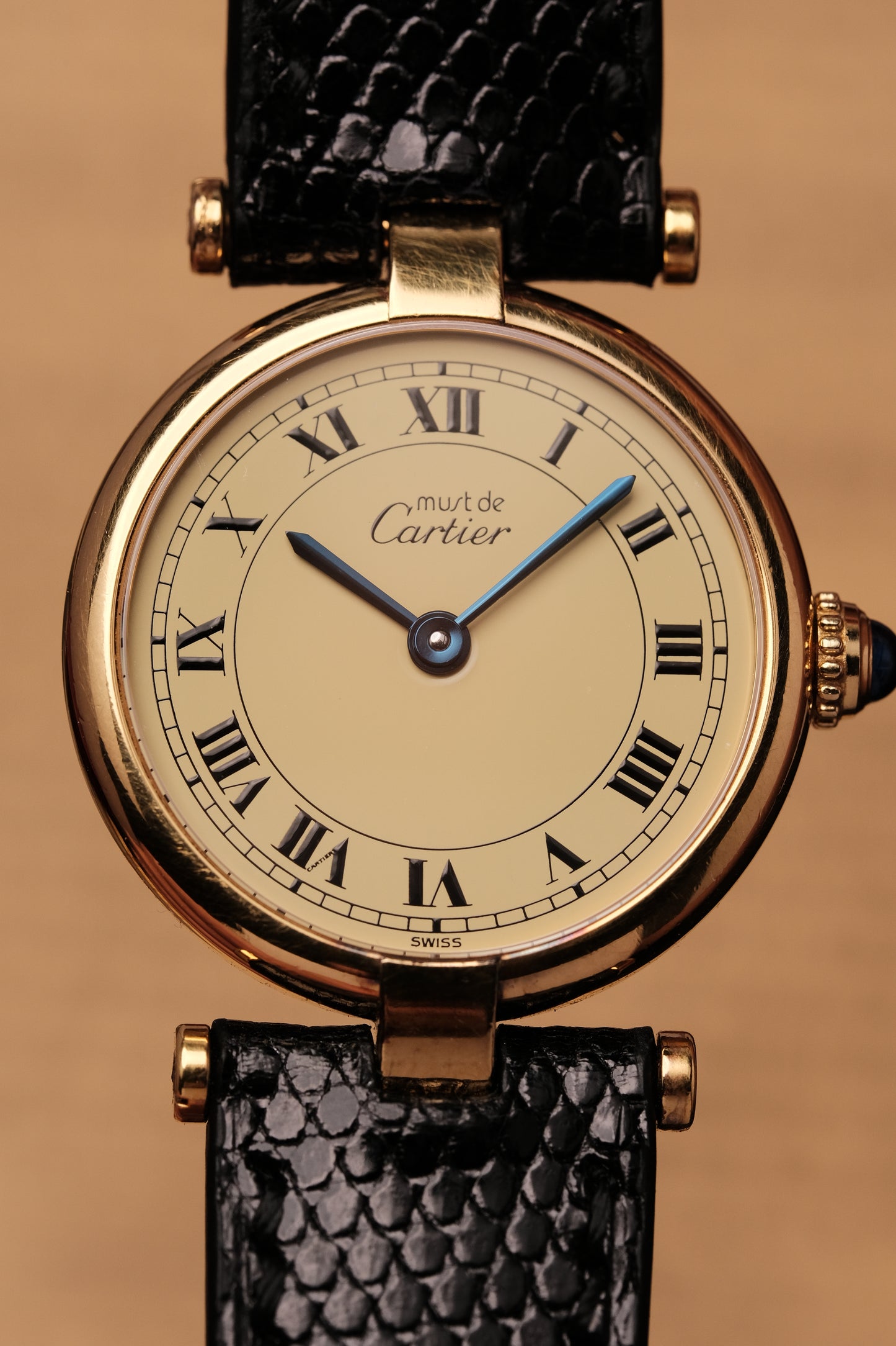 Ladies Cartier Must Vendome Vermeil 590004 ARGENT 925 Gold Plated 24MM