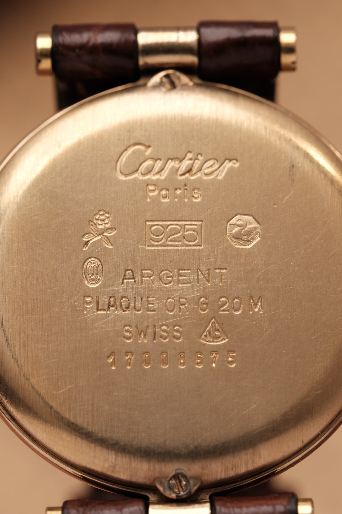 1990's Cartier Must Vendome LM Vermeil Quartz Gold Plated 30mm