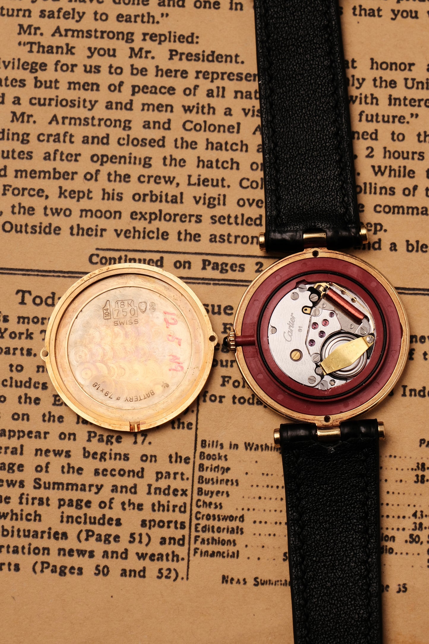 Cartier Vendome 881001 Paris Dial 18k Solid Yellow Gold 30mm 1990s