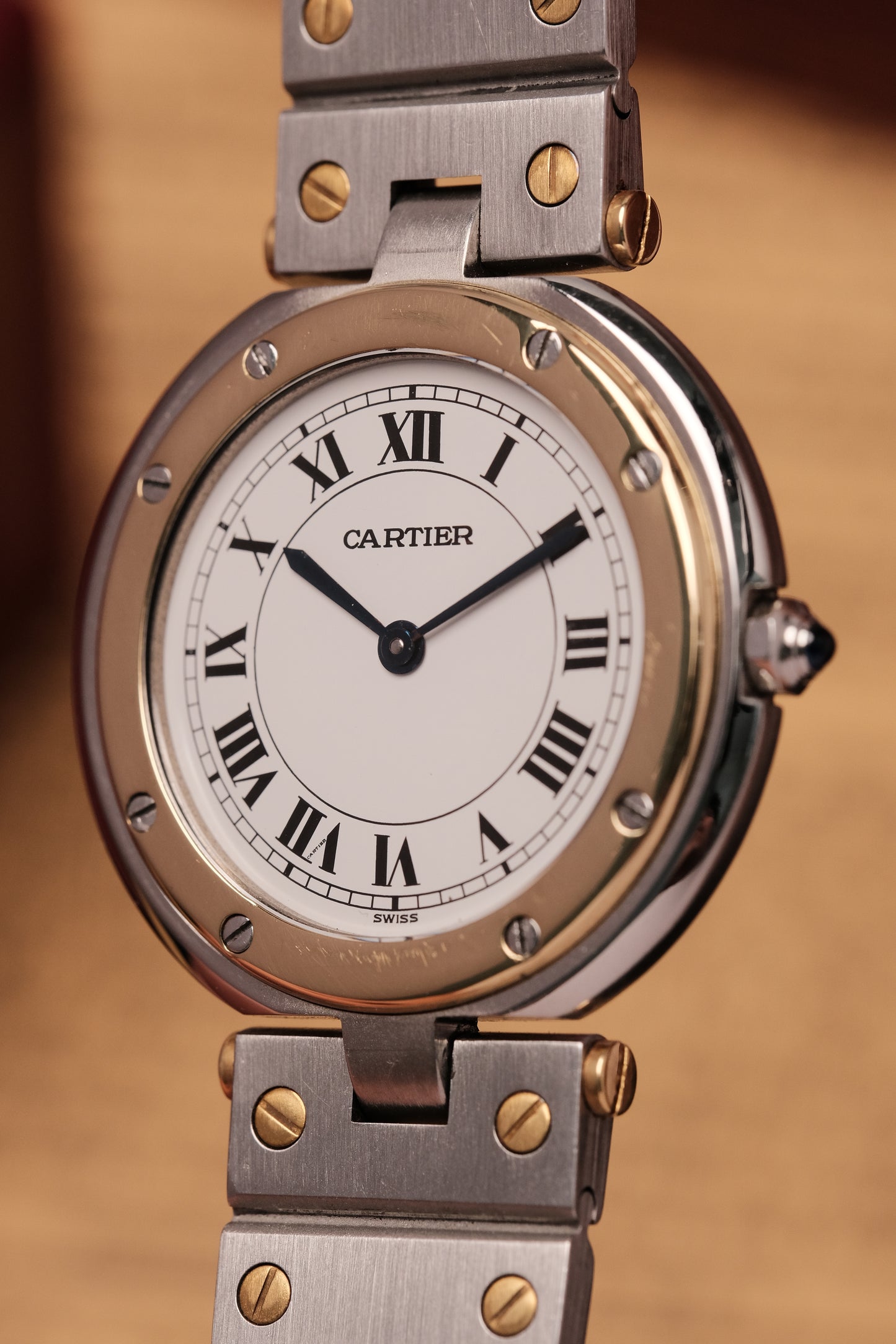 CARTIER SANTOS RONDE VENDOME 8191 18k Gold 33mm Quartz