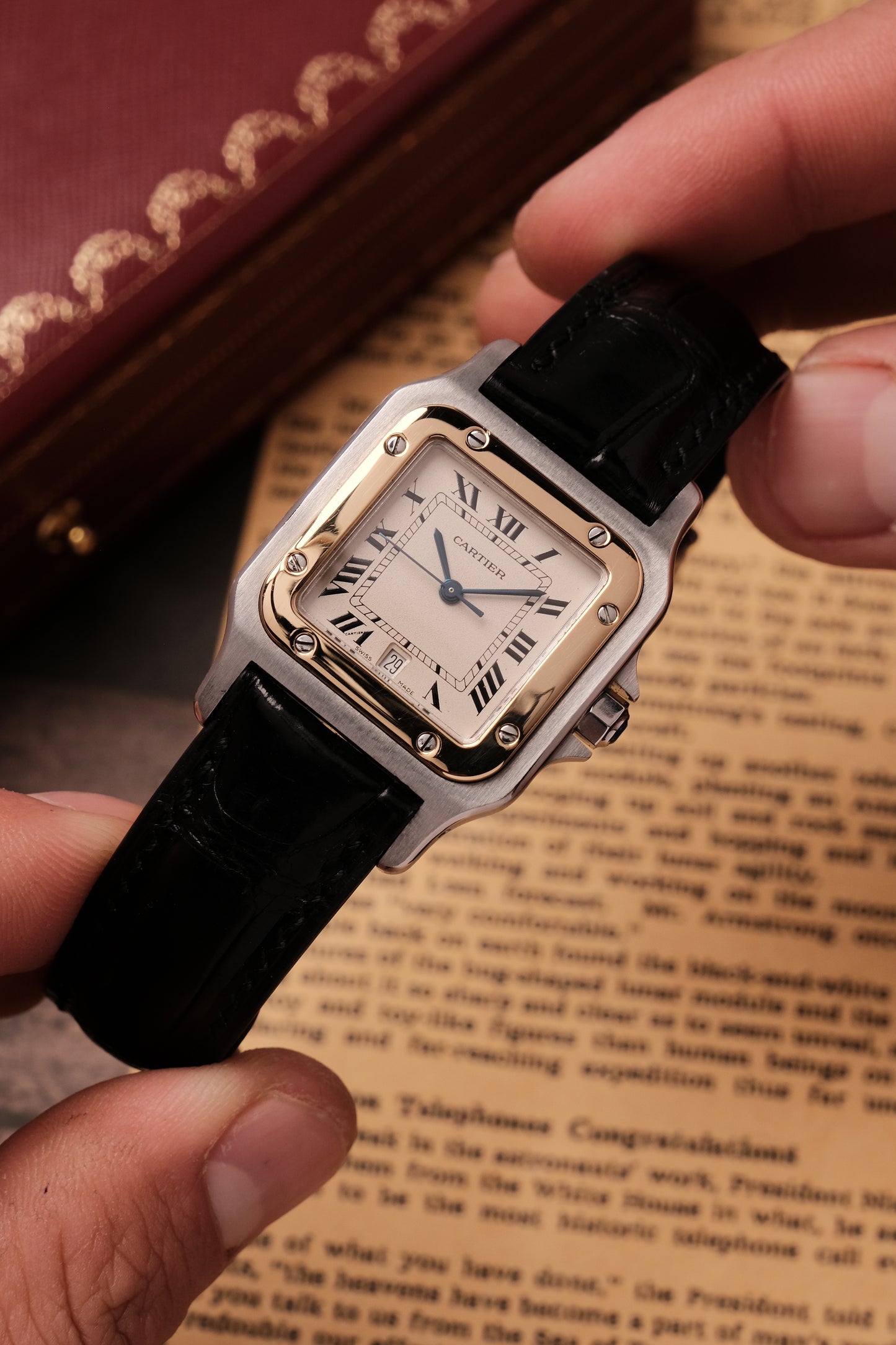 Cartier Santos Galbée Ref.187901 29x41mm Soft Curved Case