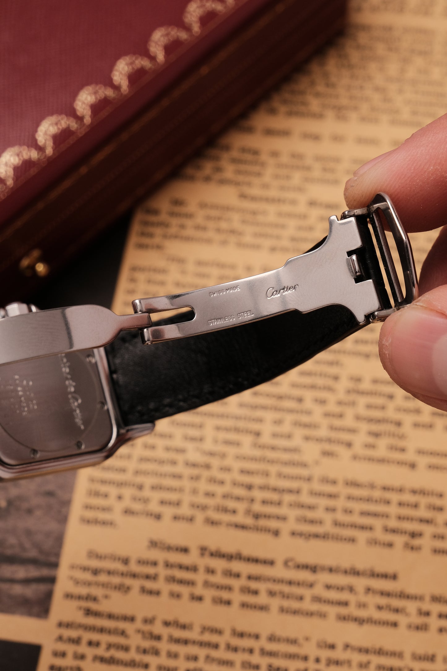 Cartier Santos Galbée Ref.187901 29x41mm Soft Curved Case