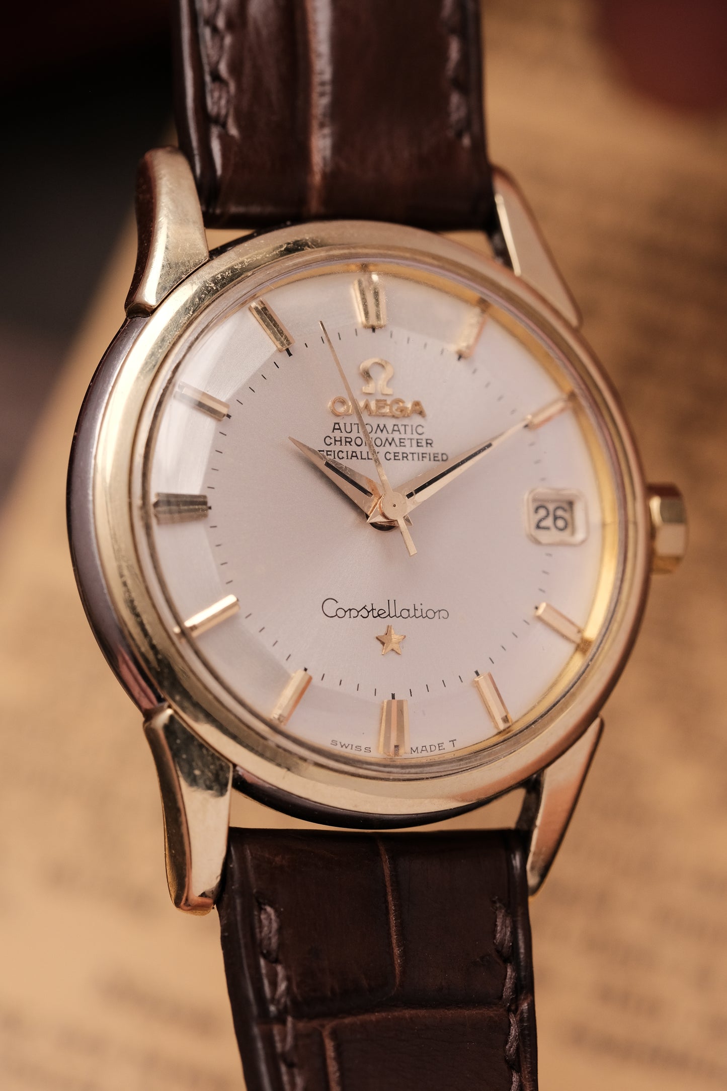 1959 Omega Constellation Pie Pan Gold Capped Dial REF. 14393-8- SC