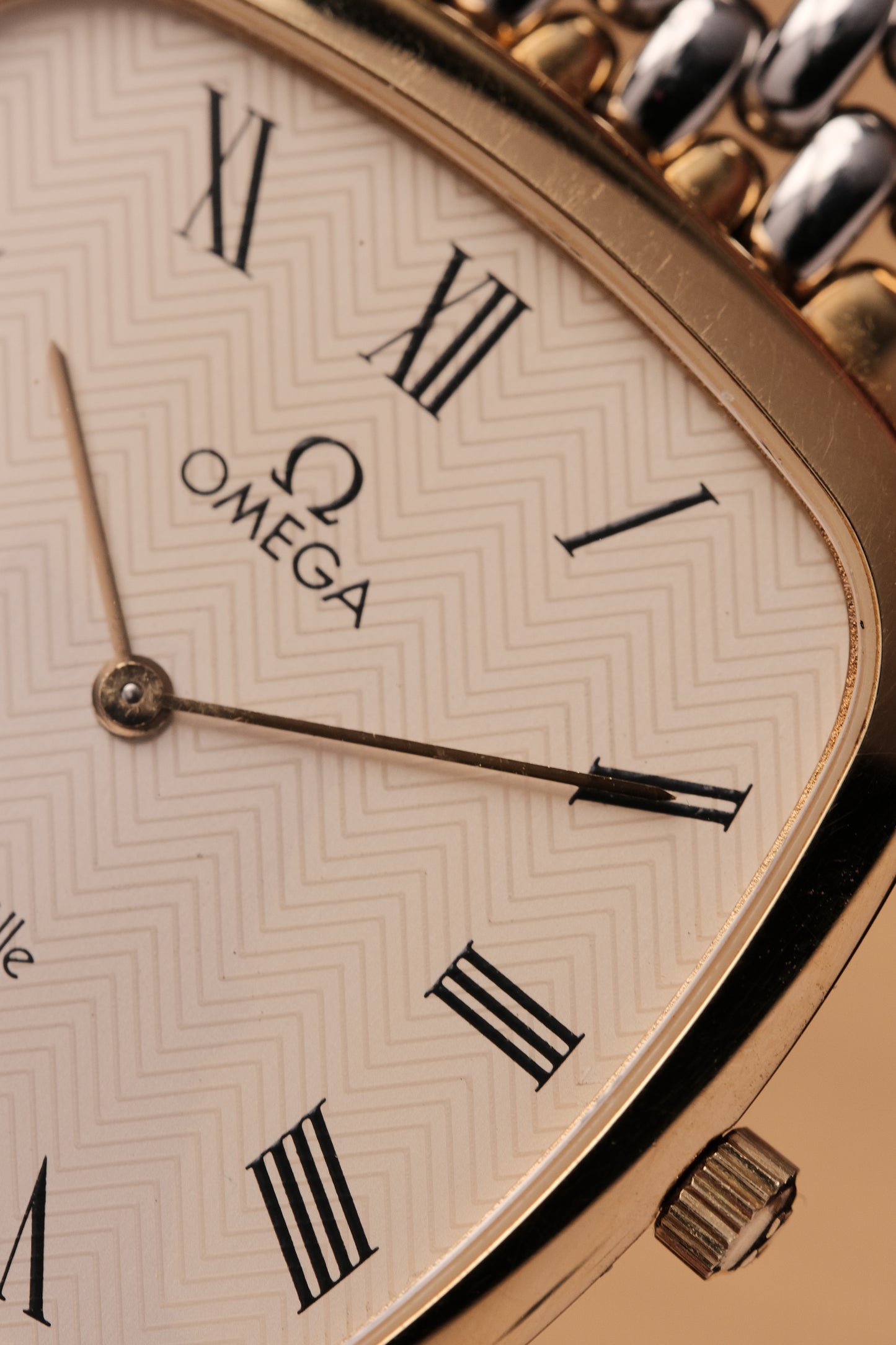 Omega De Ville Ref.395.0877 Cal.1378 Vintage Gold Quartz Integrated Bracelet