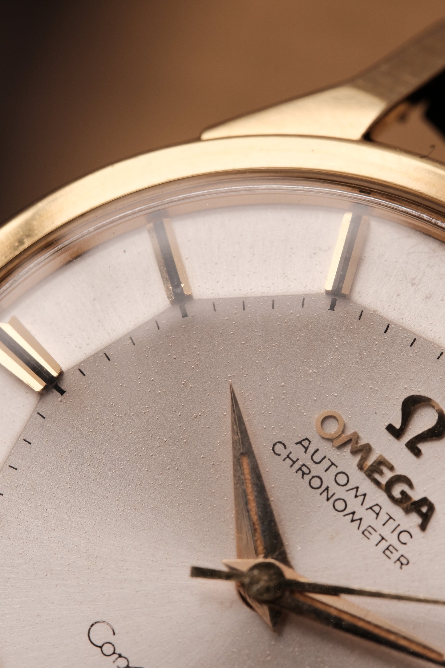 1962 18k Solid Gold 167.005 OMEGA CONSTELLATION PIE PAN DOG LEG White Dial AUTOMATIC CHRONOMETER