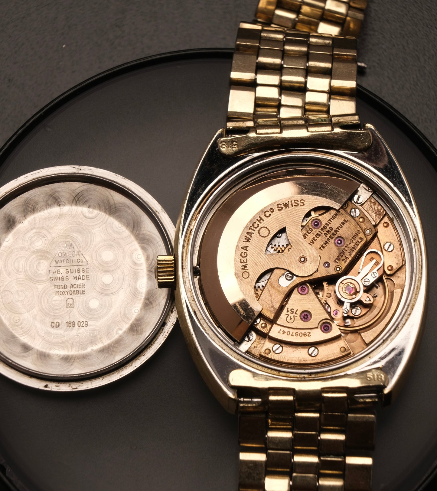 OMEGA Constellation C-shape Day-date Chronometer Linen Champagne Dial  - 168.029
