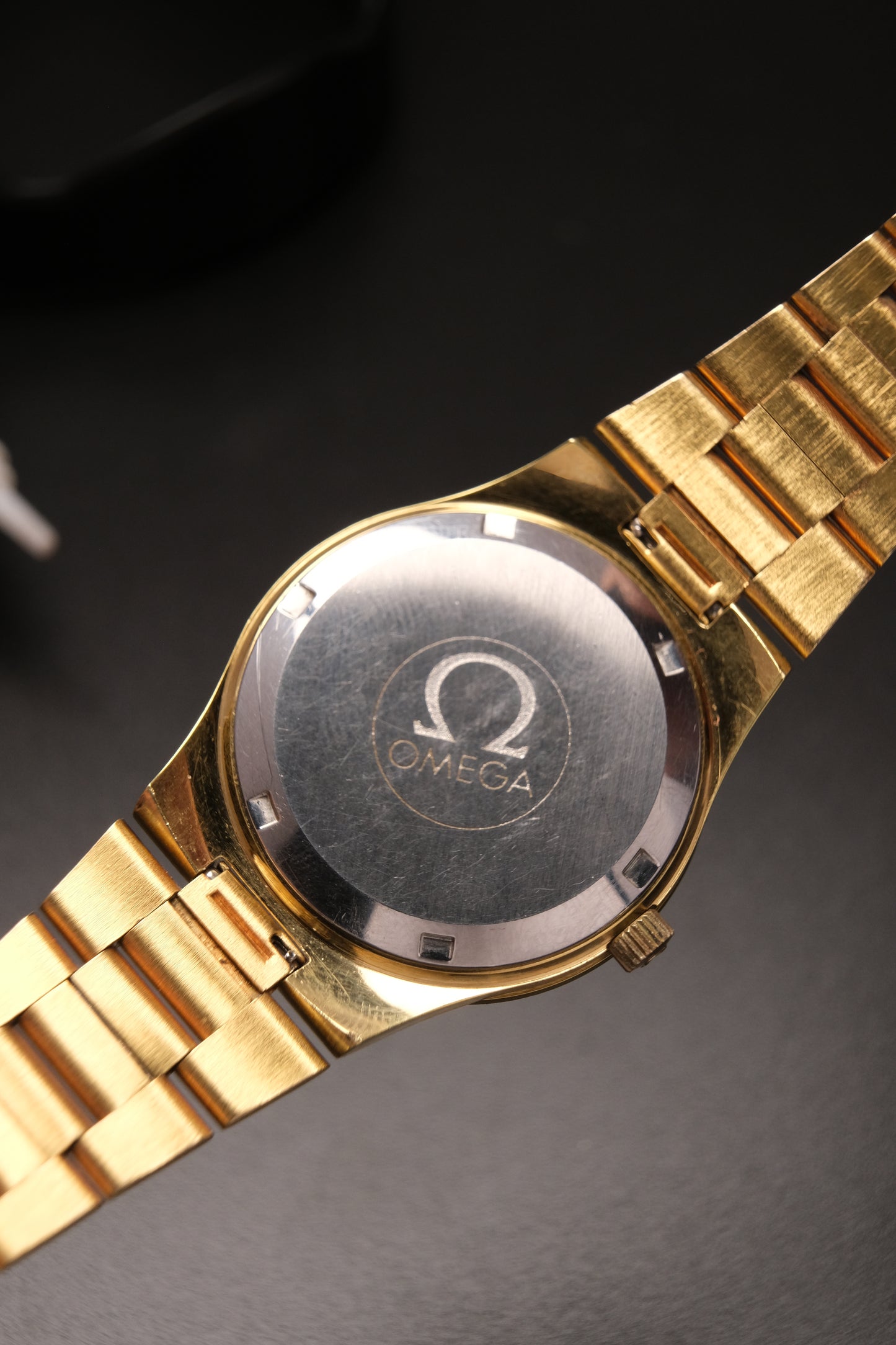 Vintage Omega Genève 166.0173 Gold Case Gold Bracelet