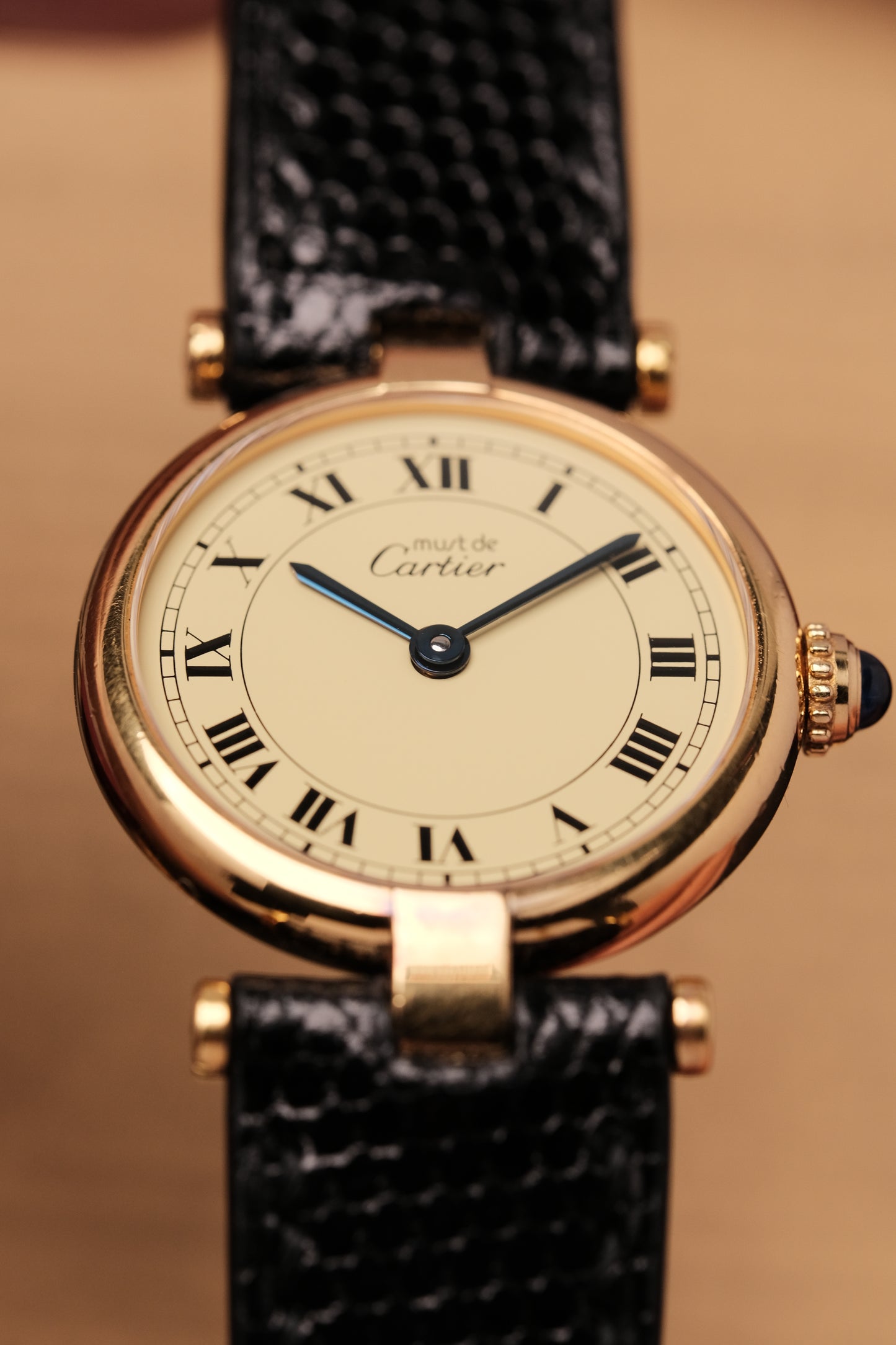 Ladies Cartier Must Vendome Vermeil 590004 ARGENT 925 Gold Plated 24MM