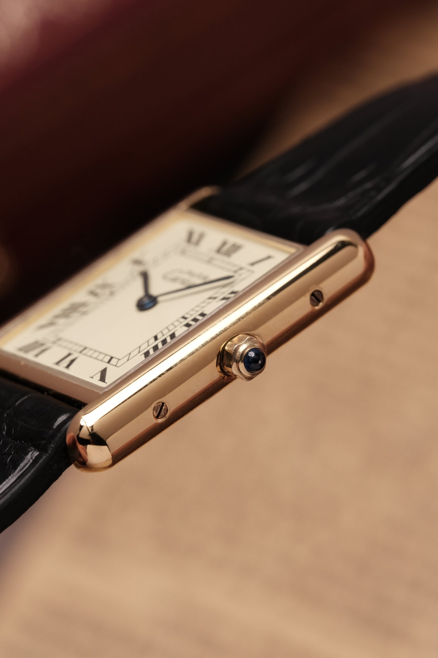 CARTIER MUST DE CARTIER TANK VERMEIL ROMAN DIAL REF. 681006