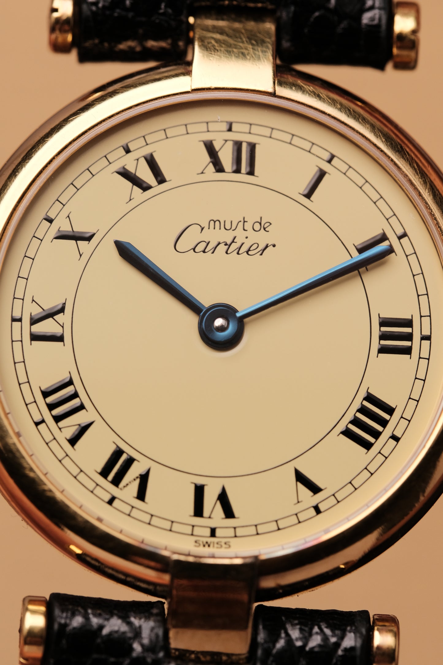 Ladies Cartier Must Vendome Vermeil 590004 ARGENT 925 Gold Plated 24MM