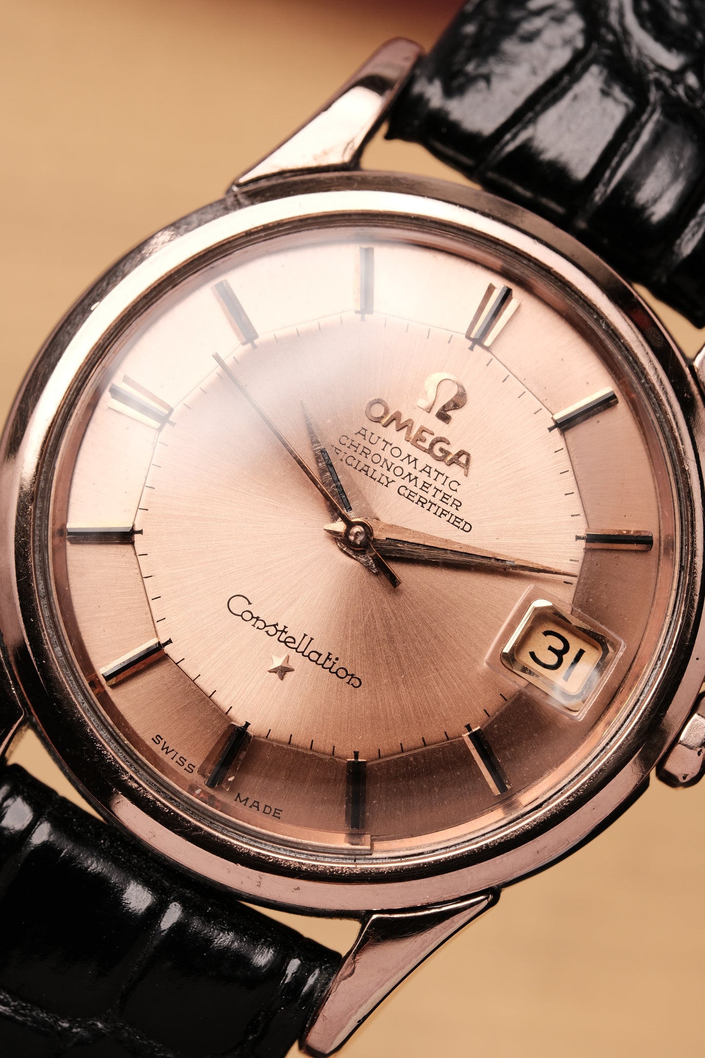 OMEGA CONSTELLATION PIE PAN Salmon Dial Rose Gold AUTOMATIC CHRONOMETER REF. 2943 3 SC