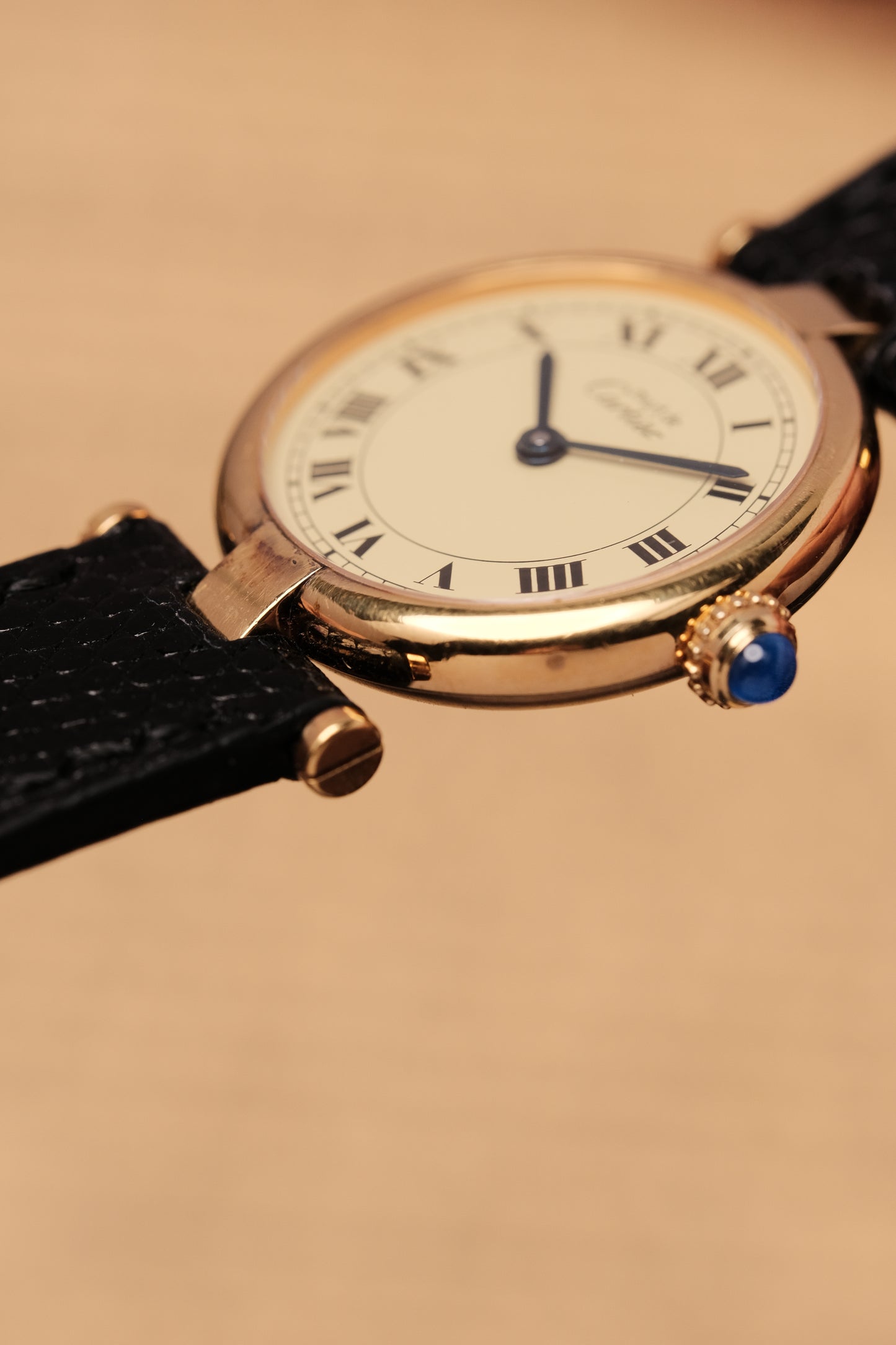 Ladies Cartier Must Vendome Vermeil 590004 ARGENT 925 Gold Plated 24MM