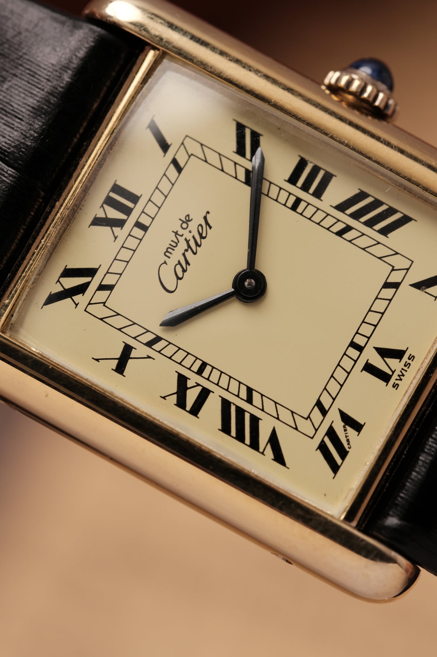 CARTIER MUST DE CARTIER TANK Hand Winding VERMEIL ROMAN DIAL REF. 6 097875