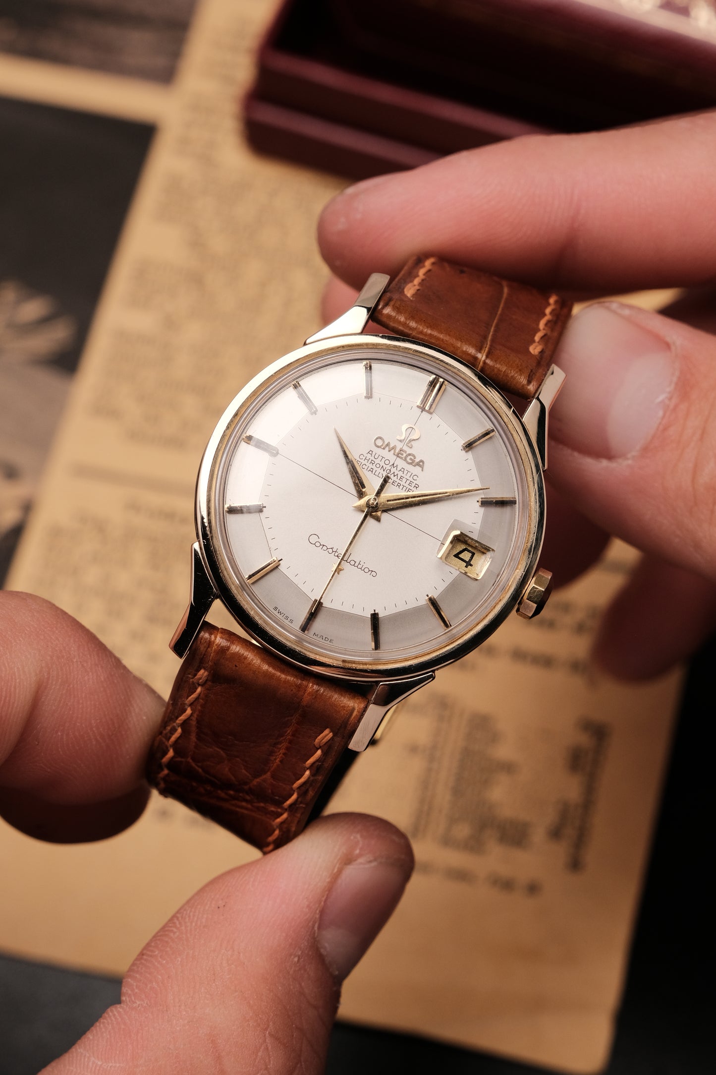 1967 OMEGA CONSTELLATION PIE PAN DOG LEG Cross Hair Dial AUTOMATIC CHRONOMETER REF. 168.005