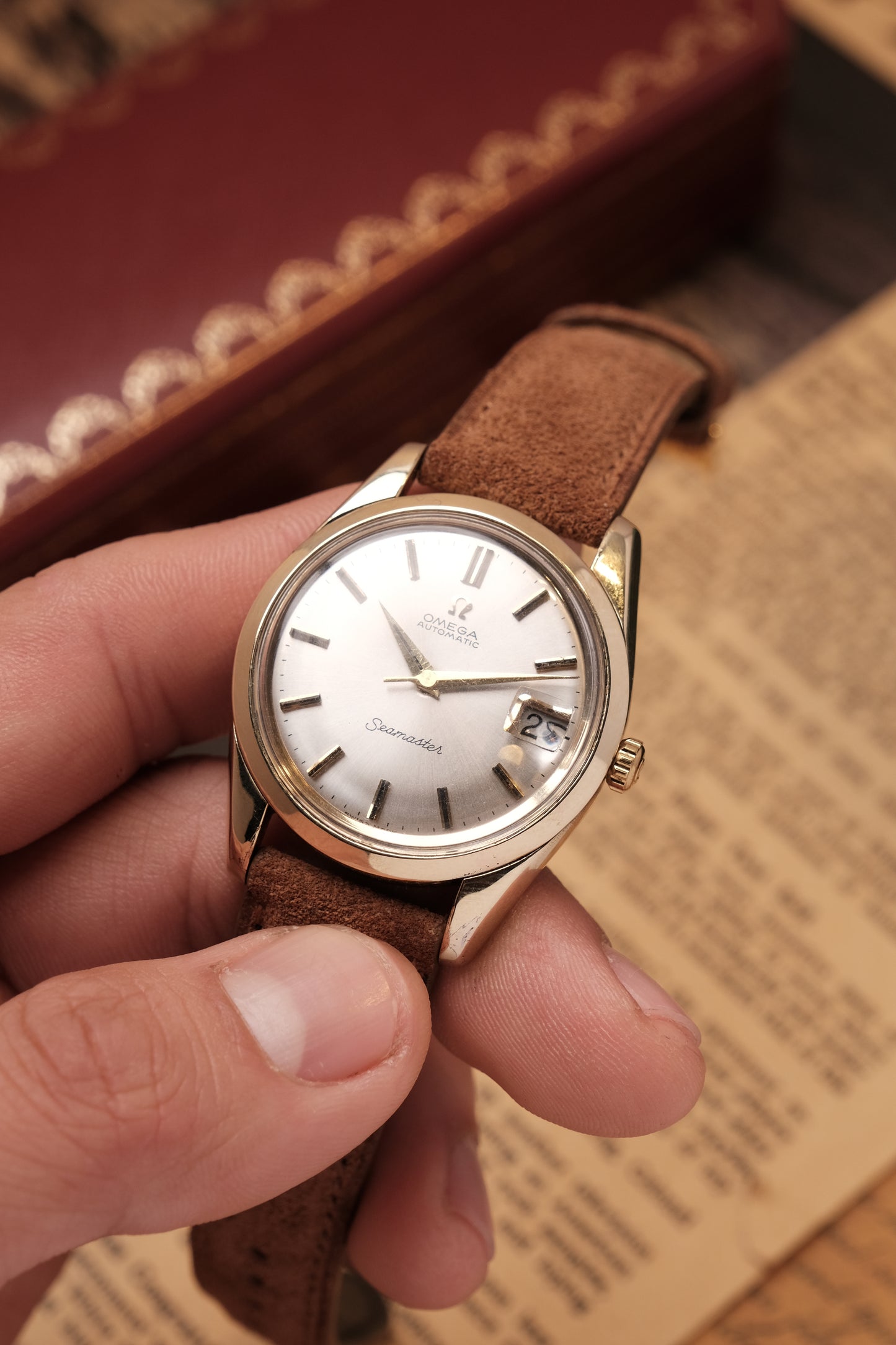 Vintage Omega Seamaster Automatic Gold Capped 166.010-63 ( Sapphire case back)