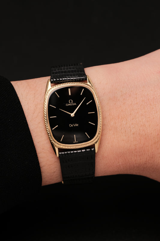 Vintage Omega De Ville Ellipse Quartz Gold Plated Ref 191 0168 Cal 1365